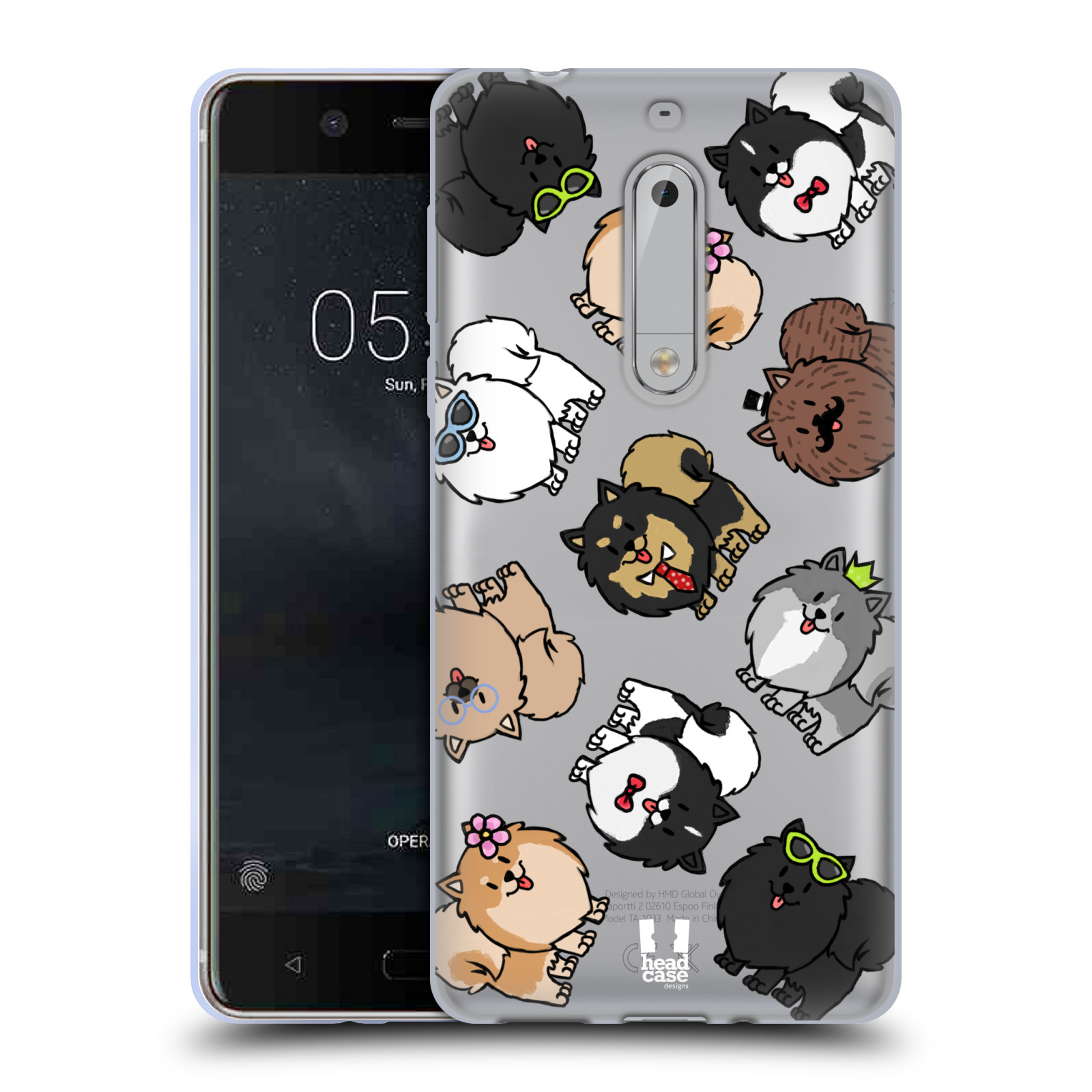 HEAD CASE silikonový obal na mobil Nokia 5 pejsek Pomeranian