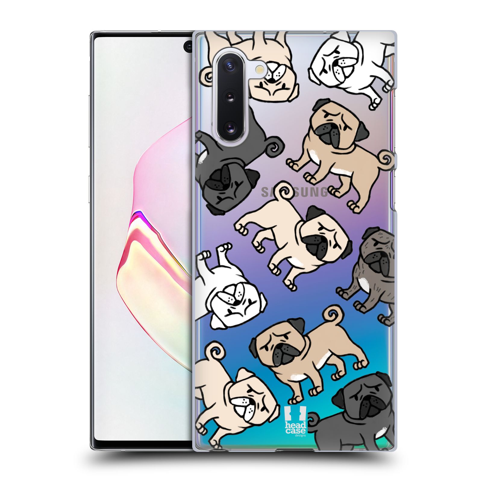 Pouzdro na mobil Samsung Galaxy Note 10 - HEAD CASE - pejsek Pug Mopsík