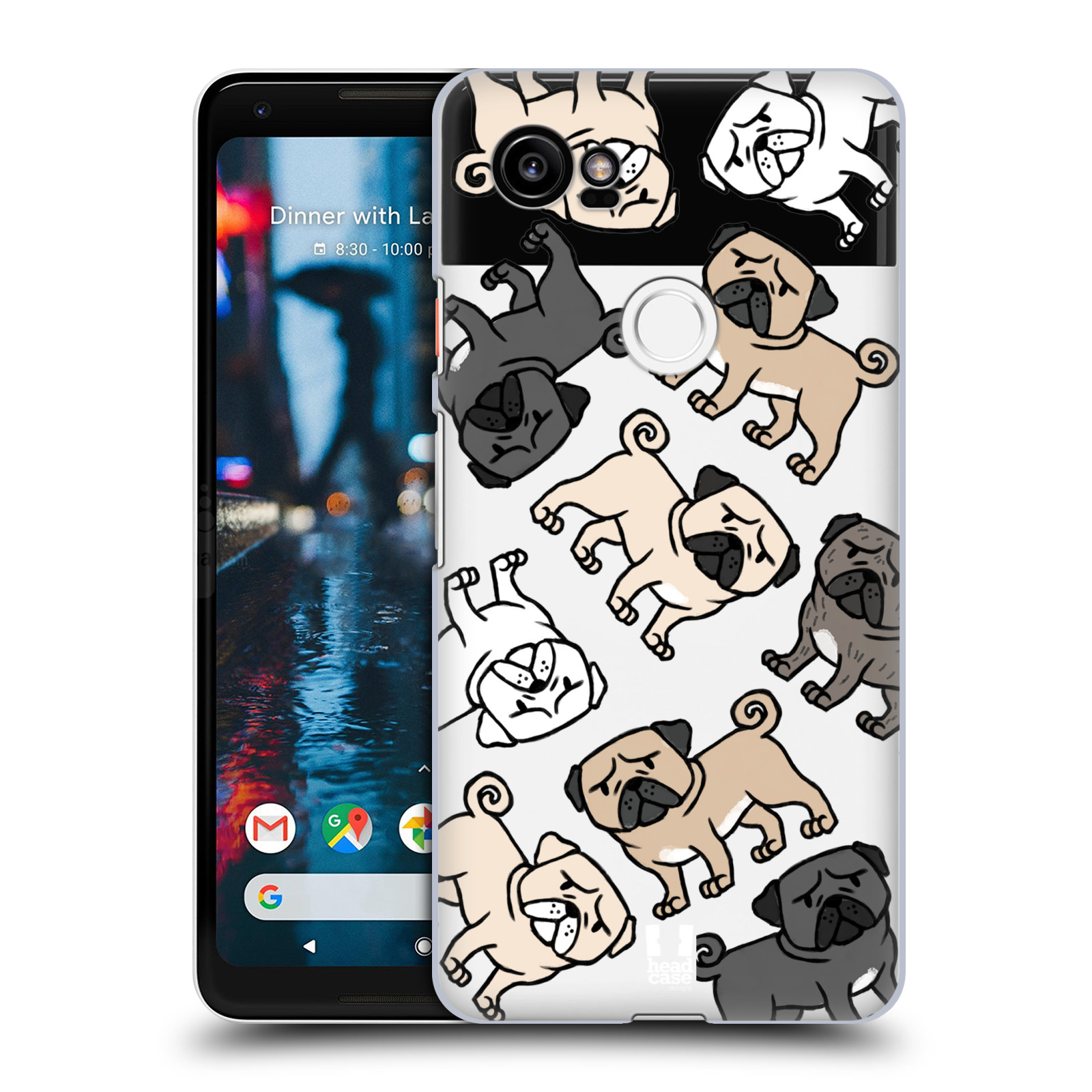 HEAD CASE plastový obal na mobil Google Pixel 2 XL pejsek Pug Mopsík