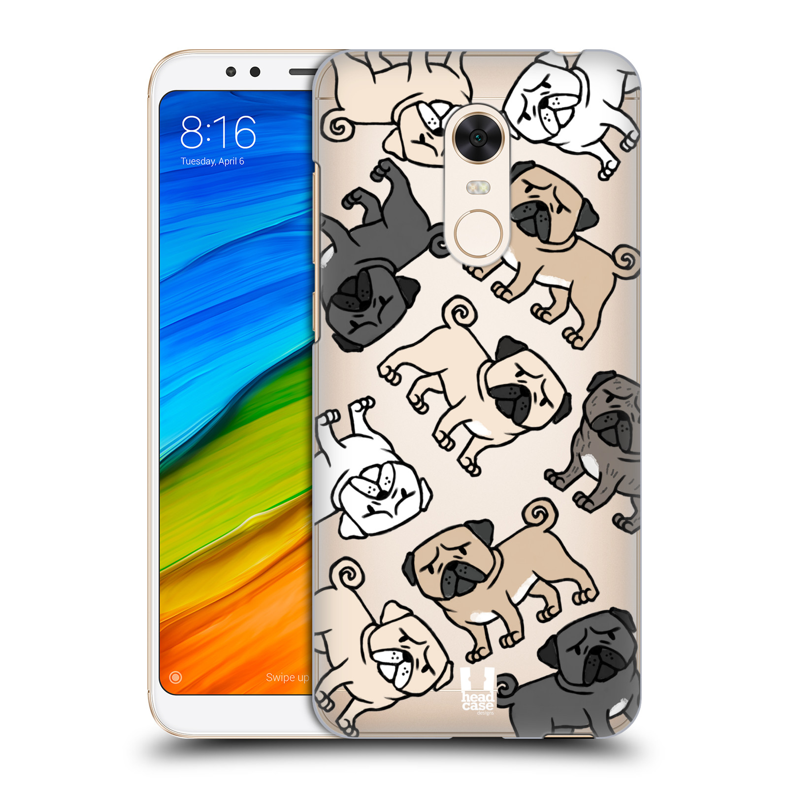 HEAD CASE plastový obal na mobil Xiaomi Redmi 5 PLUS pejsek Pug Mopsík
