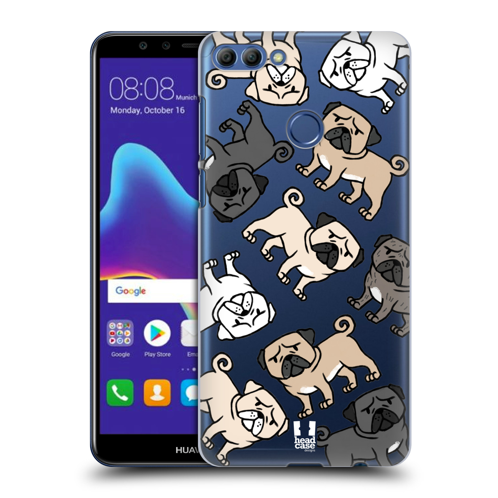 HEAD CASE plastový obal na mobil Huawei Y9 2018 pejsek Pug Mopsík