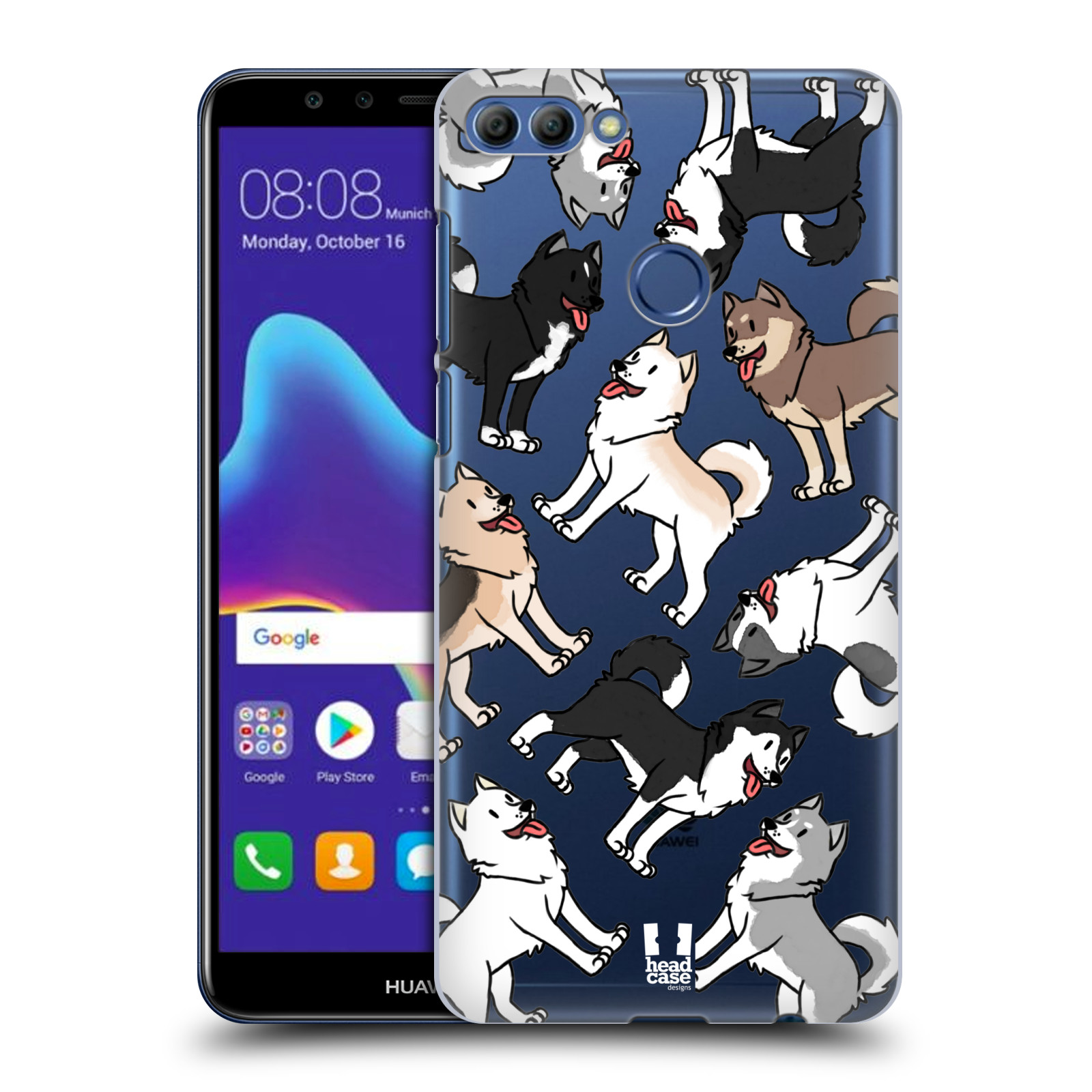 HEAD CASE plastový obal na mobil Huawei Y9 2018 pejsek Sibiřský husky