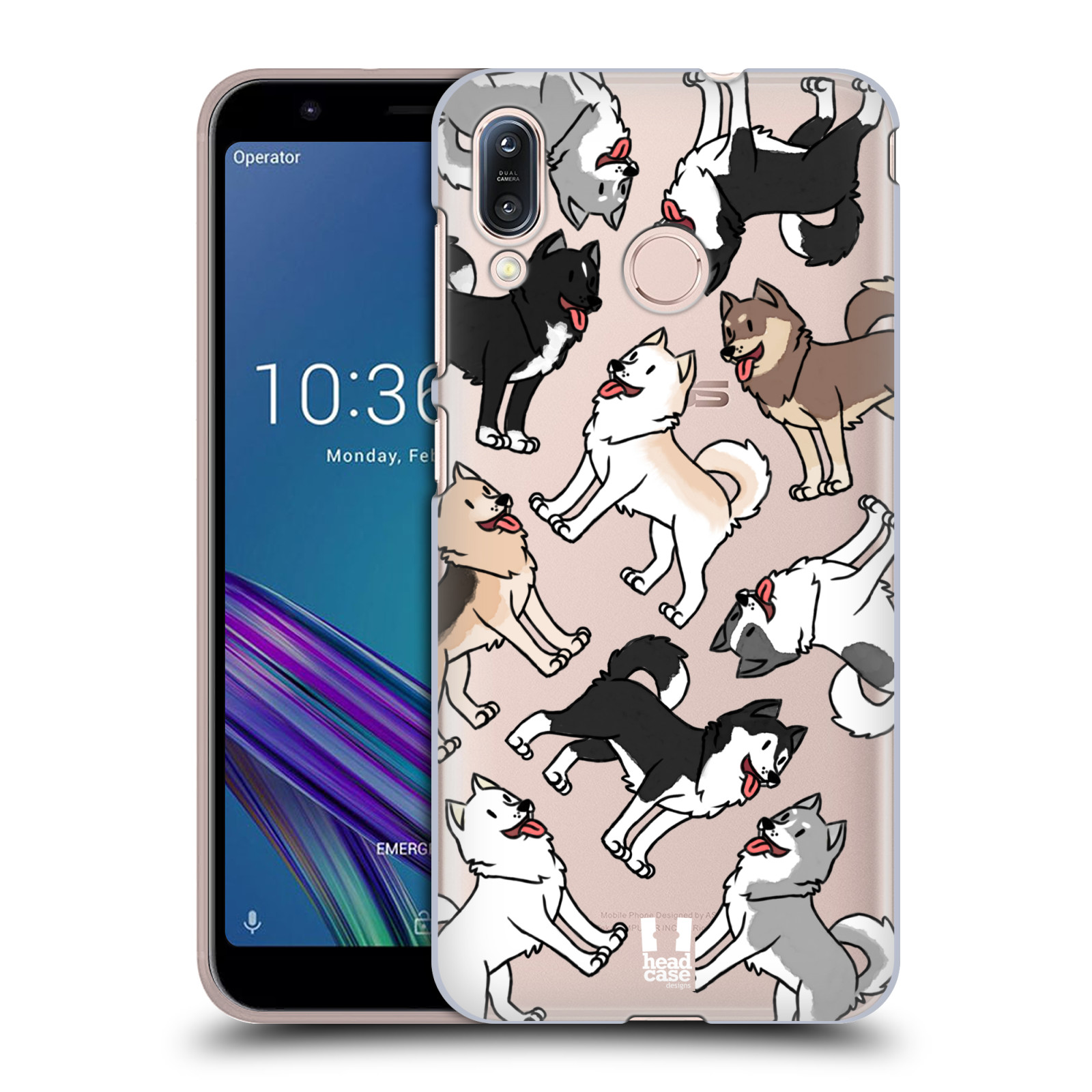 Pouzdro na mobil Asus Zenfone Max M1 (ZB555KL) - HEAD CASE - pejsek Sibiřský husky