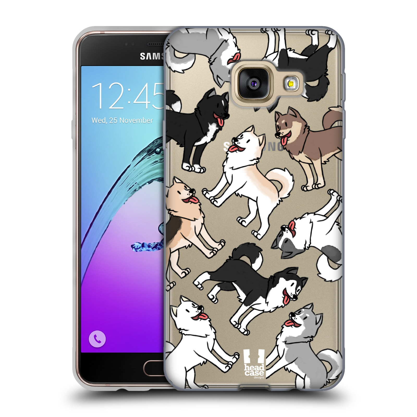 HEAD CASE silikonový obal na mobil Samsung Galaxy A3 2016 (A310) pejsek Sibiřský husky