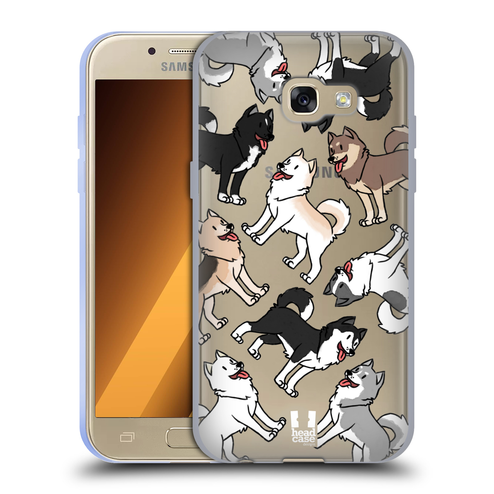 HEAD CASE silikonový obal na mobil Samsung Galaxy A3 2017 (A320) pejsek Sibiřský husky