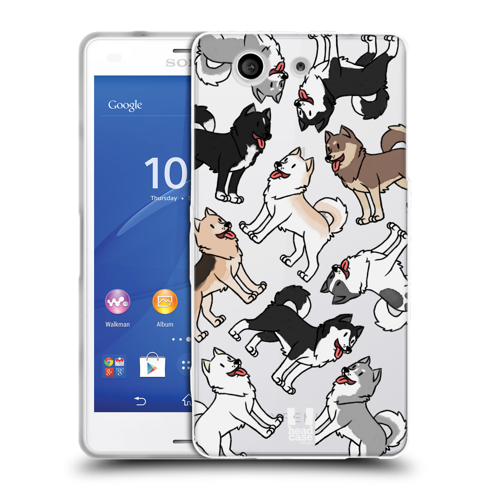 HEAD CASE silikonový obal na mobil Sony Xperia Z3 COMPACT pejsek Sibiřský husky