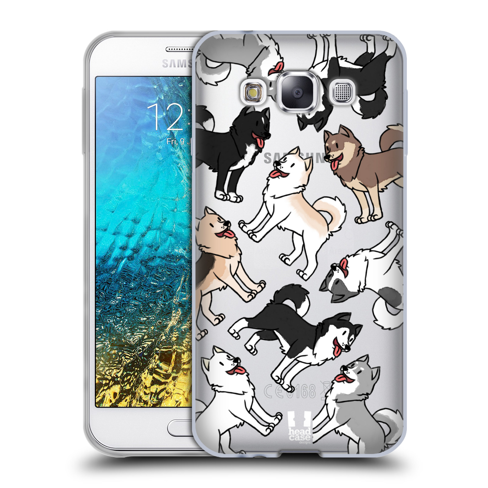 HEAD CASE silikonový obal na mobil Samsung Galaxy E5 pejsek Sibiřský husky