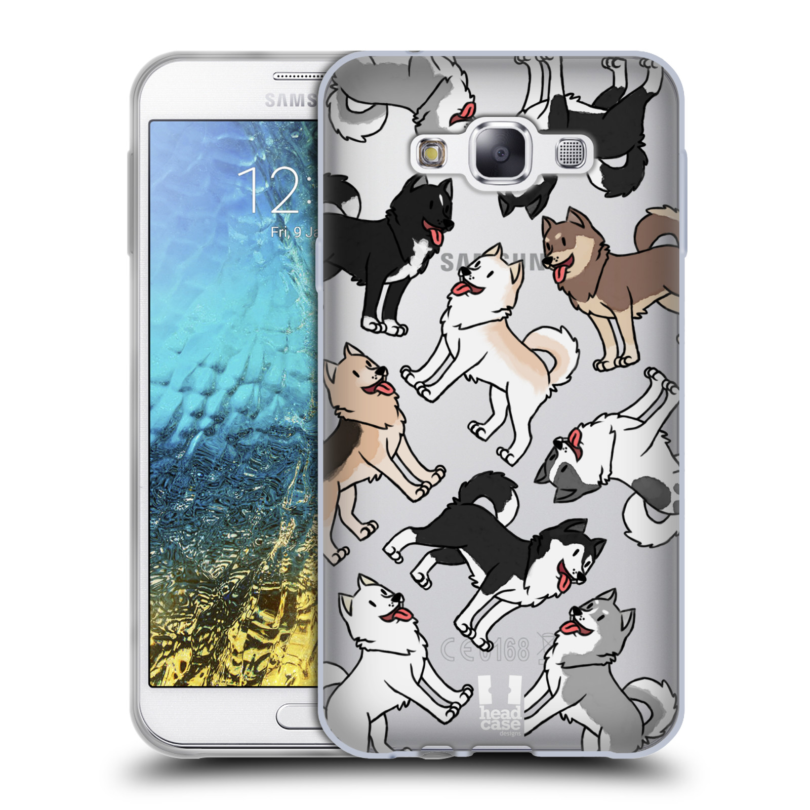 HEAD CASE silikonový obal na mobil Samsung Galaxy E7 pejsek Sibiřský husky