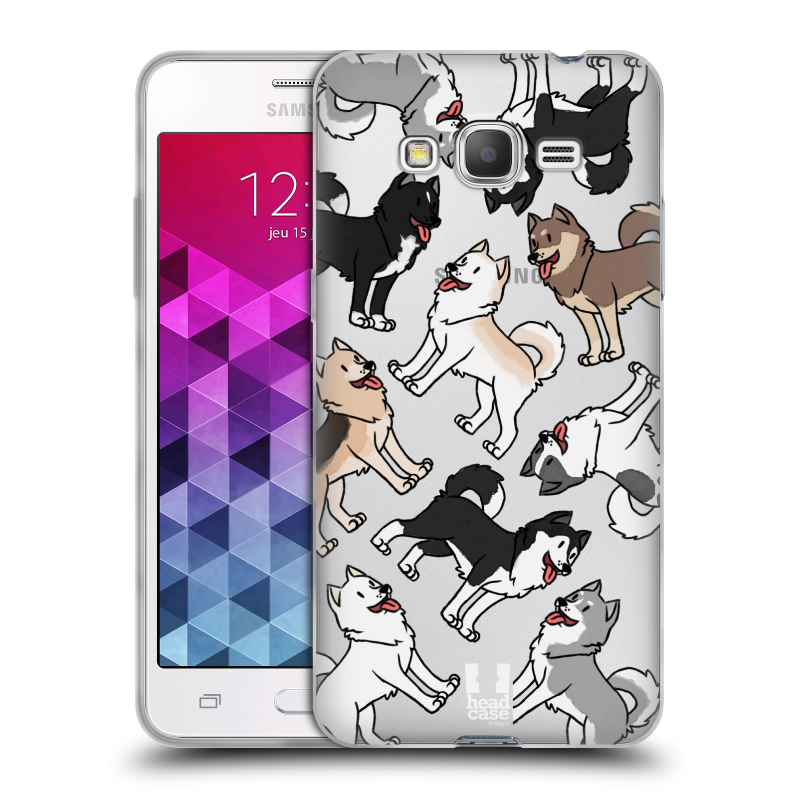 HEAD CASE silikonový obal na mobil Samsung Galaxy Grand Prime pejsek Sibiřský husky