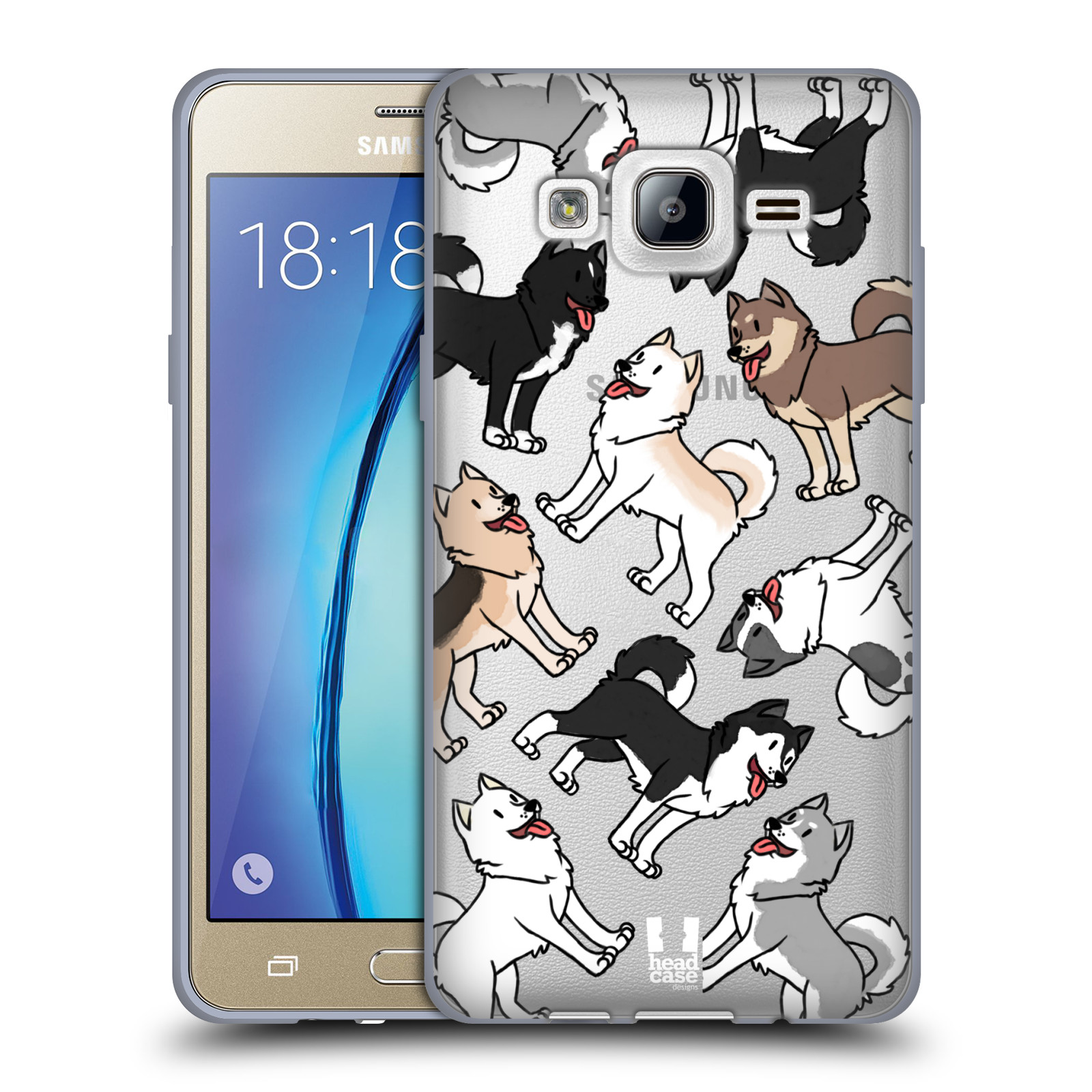 HEAD CASE silikonový obal na mobil Samsung Galaxy On5 pejsek Sibiřský husky