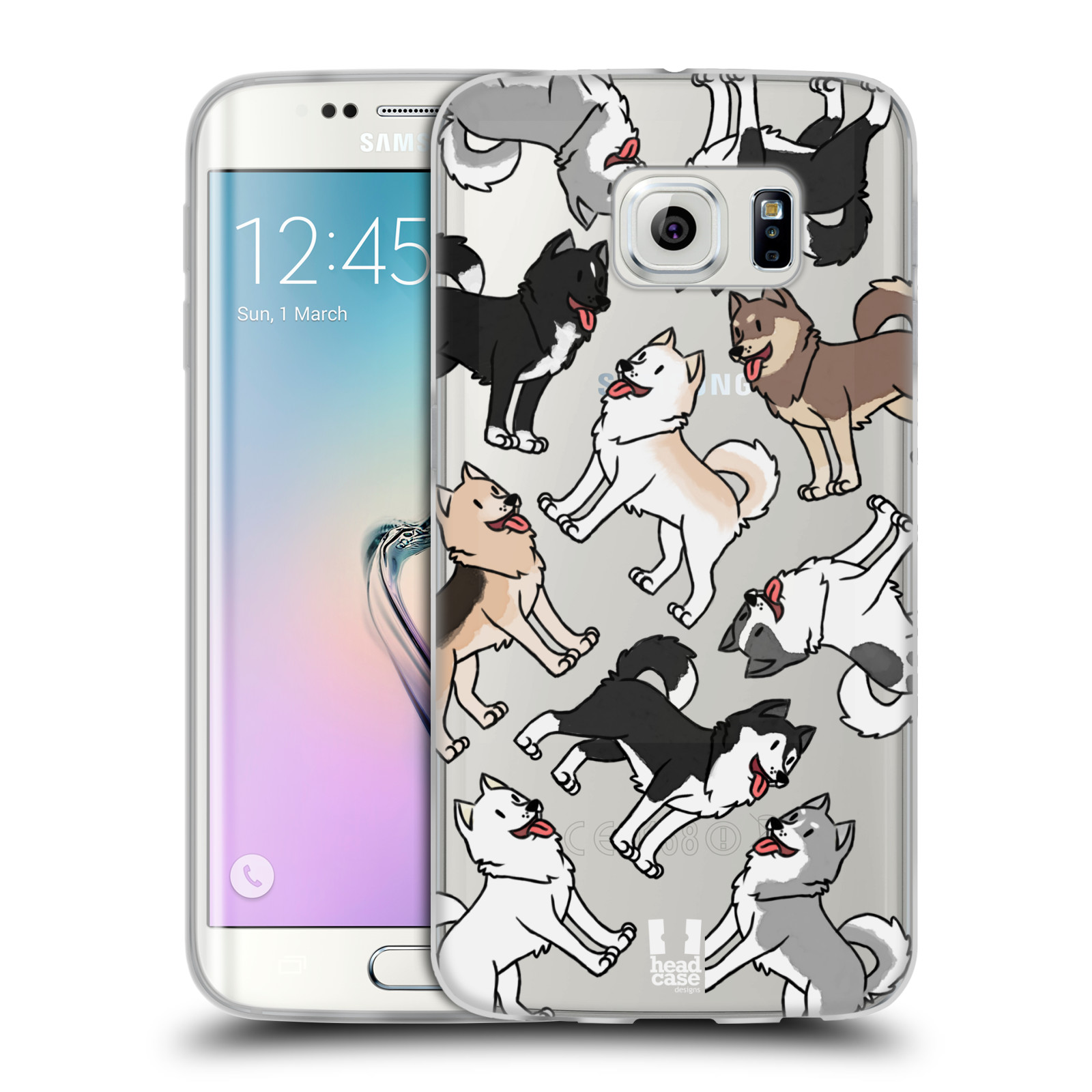 HEAD CASE silikonový obal na mobil Samsung Galaxy S6 EDGE pejsek Sibiřský husky