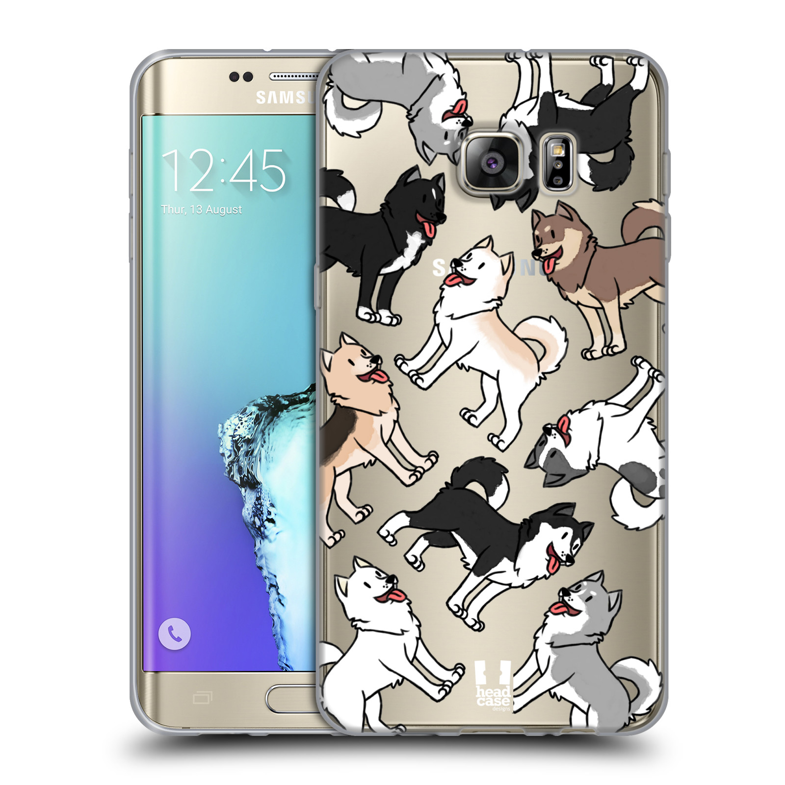 HEAD CASE silikonový obal na mobil Samsung Galaxy S6 EDGE PLUS pejsek Sibiřský husky