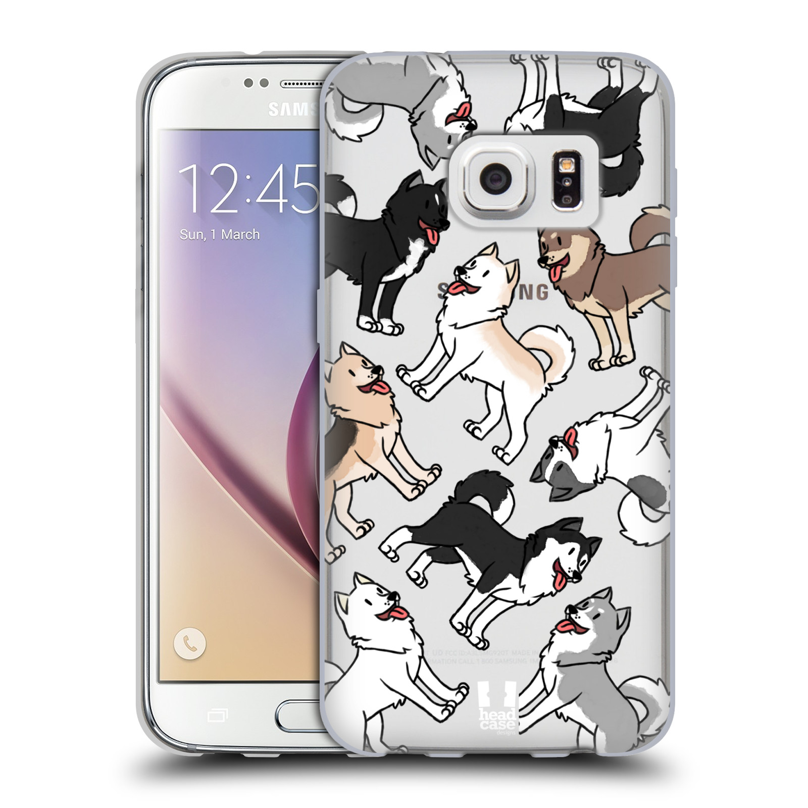 HEAD CASE silikonový obal na mobil Samsung Galaxy S7 pejsek Sibiřský husky