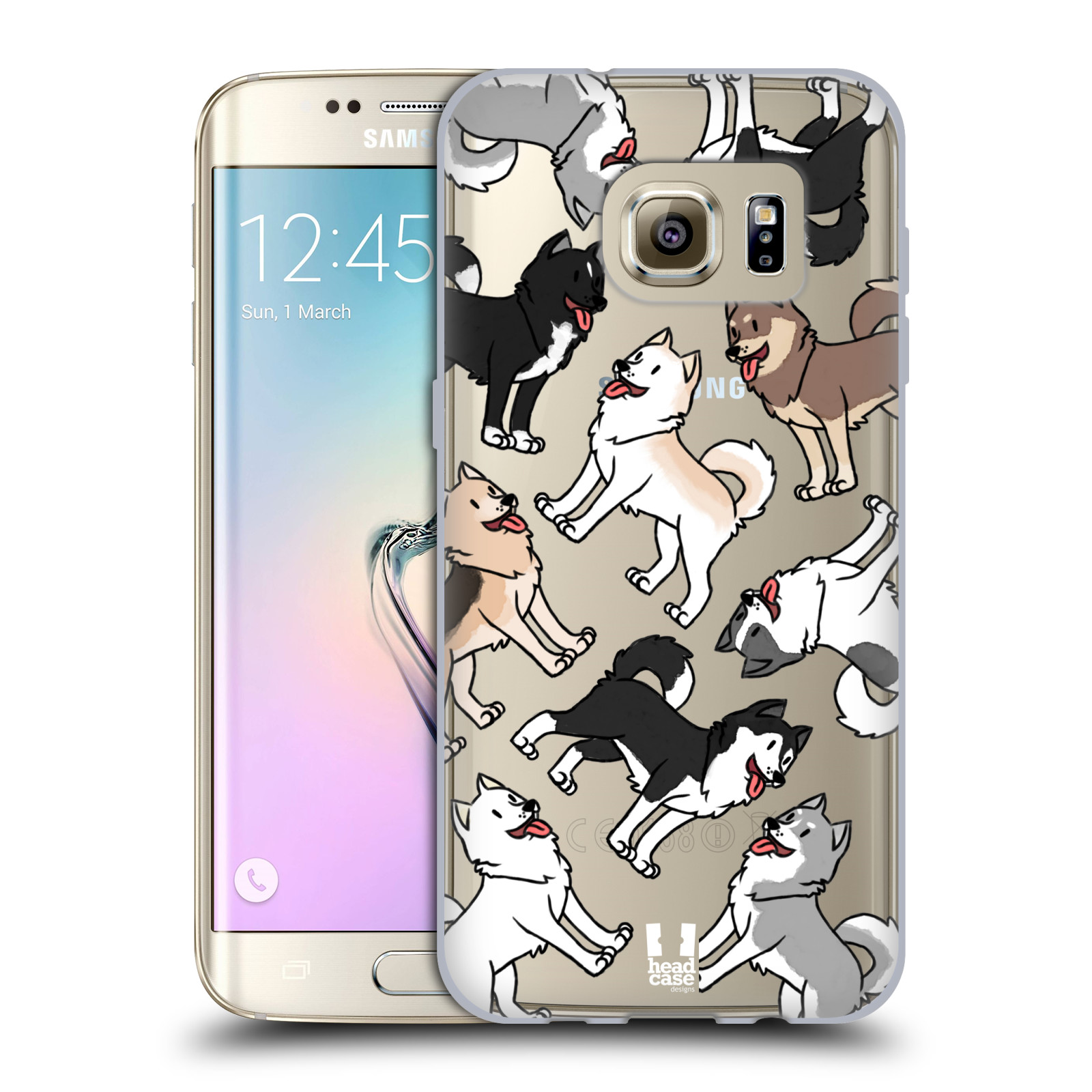 HEAD CASE silikonový obal na mobil Samsung Galaxy S7 EDGE pejsek Sibiřský husky