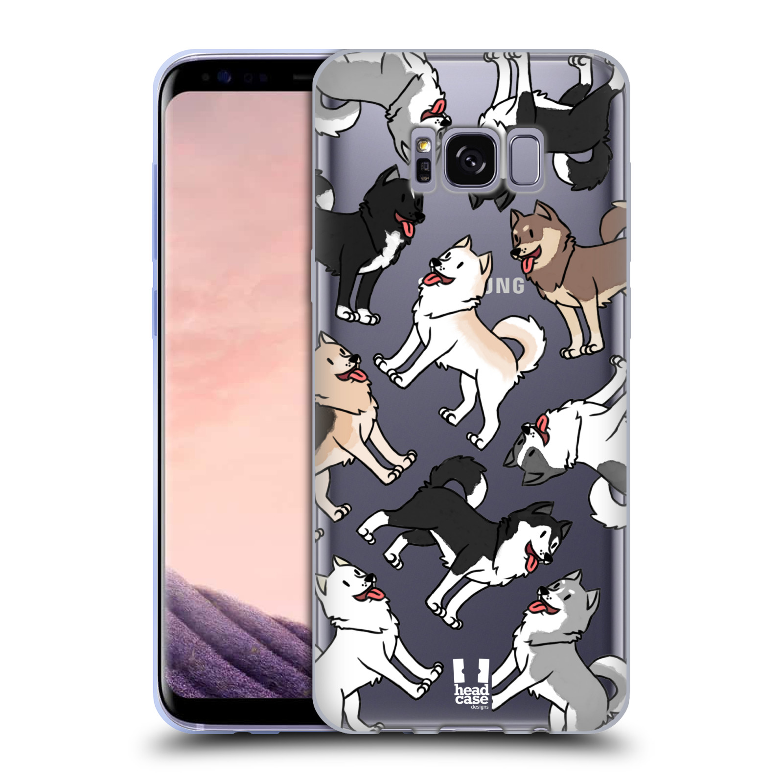 HEAD CASE silikonový obal na mobil Samsung Galaxy S8 pejsek Sibiřský husky
