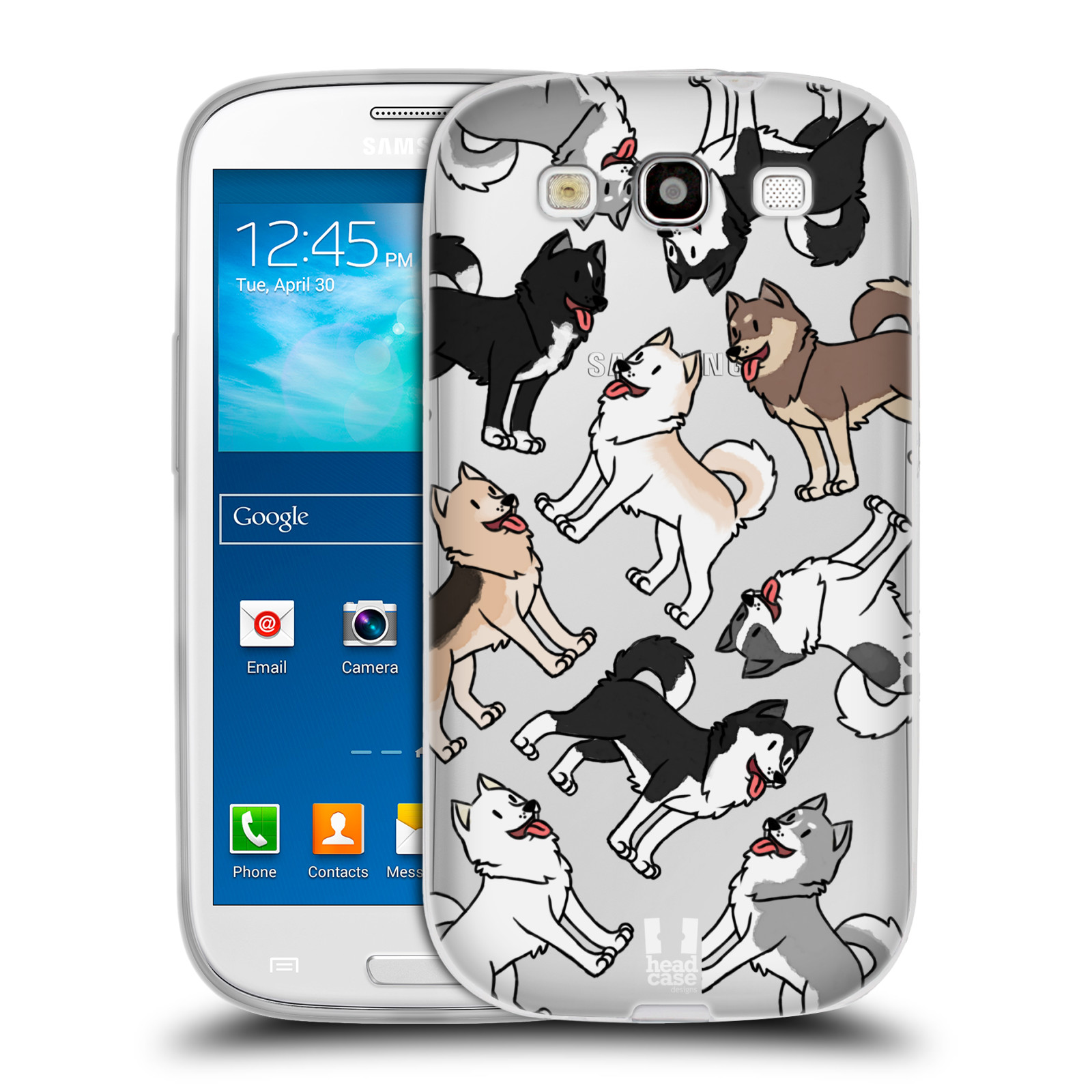HEAD CASE silikonový obal na mobil Samsung Galaxy S3 pejsek Sibiřský husky