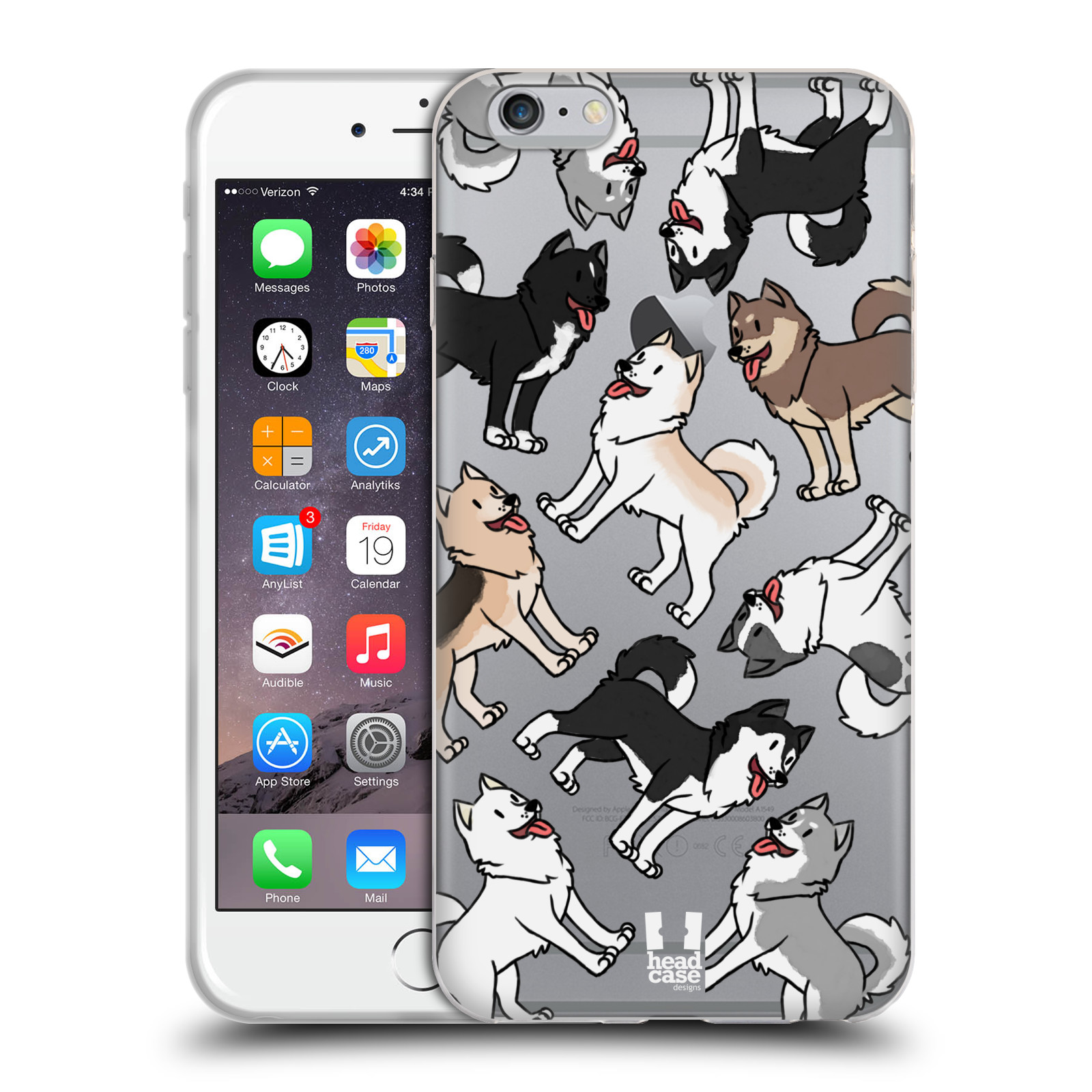 HEAD CASE silikonový obal na mobil Apple Iphone 6/6S PLUS pejsek Sibiřský husky