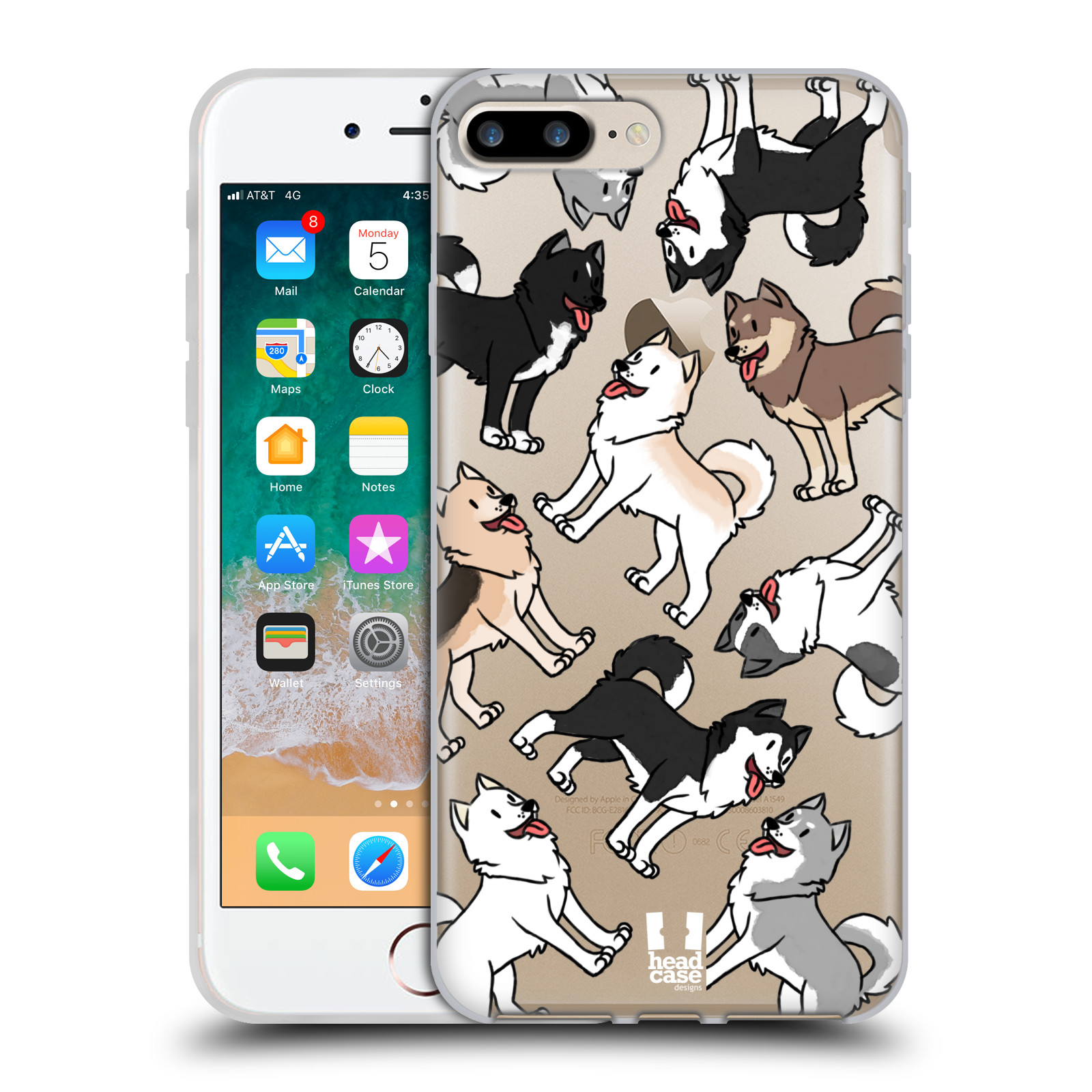 HEAD CASE silikonový obal na mobil Apple Iphone 7 PLUS pejsek Sibiřský husky