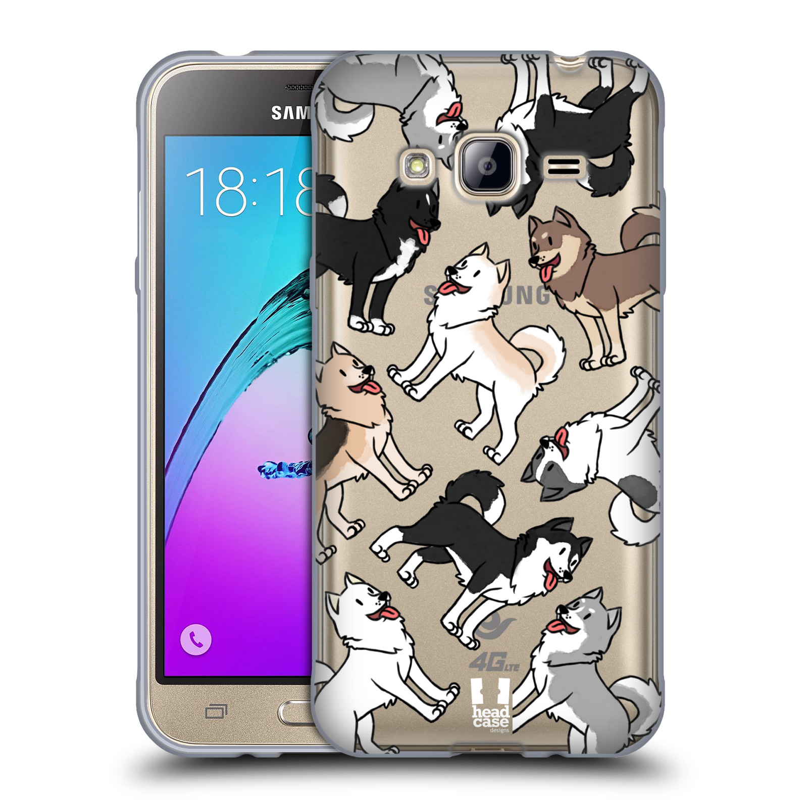 HEAD CASE silikonový obal na mobil Samsung Galaxy J3, J3 2016 pejsek Sibiřský husky