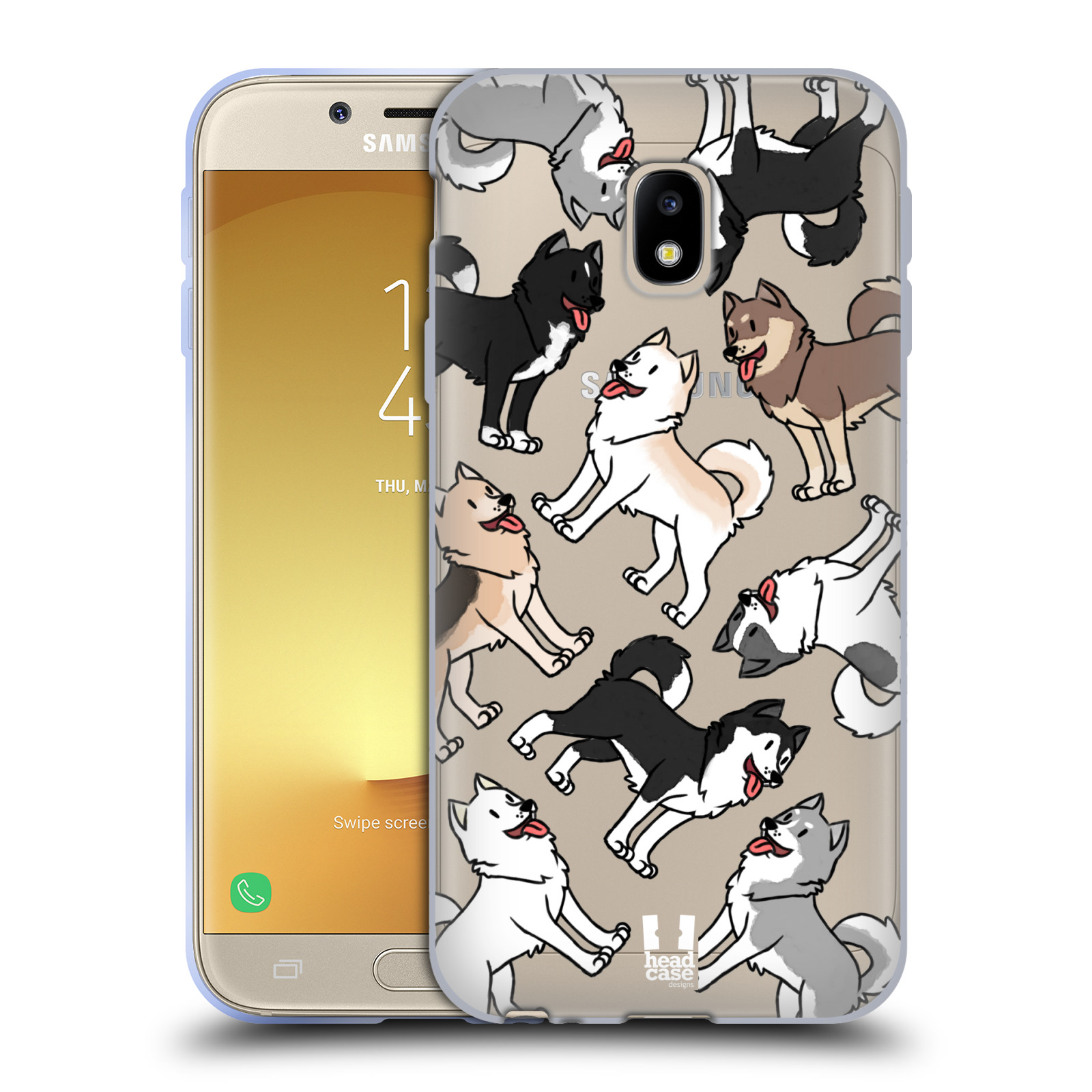 HEAD CASE silikonový obal na mobil Samsung Galaxy J3 2017 (J330, J330F) pejsek Sibiřský husky