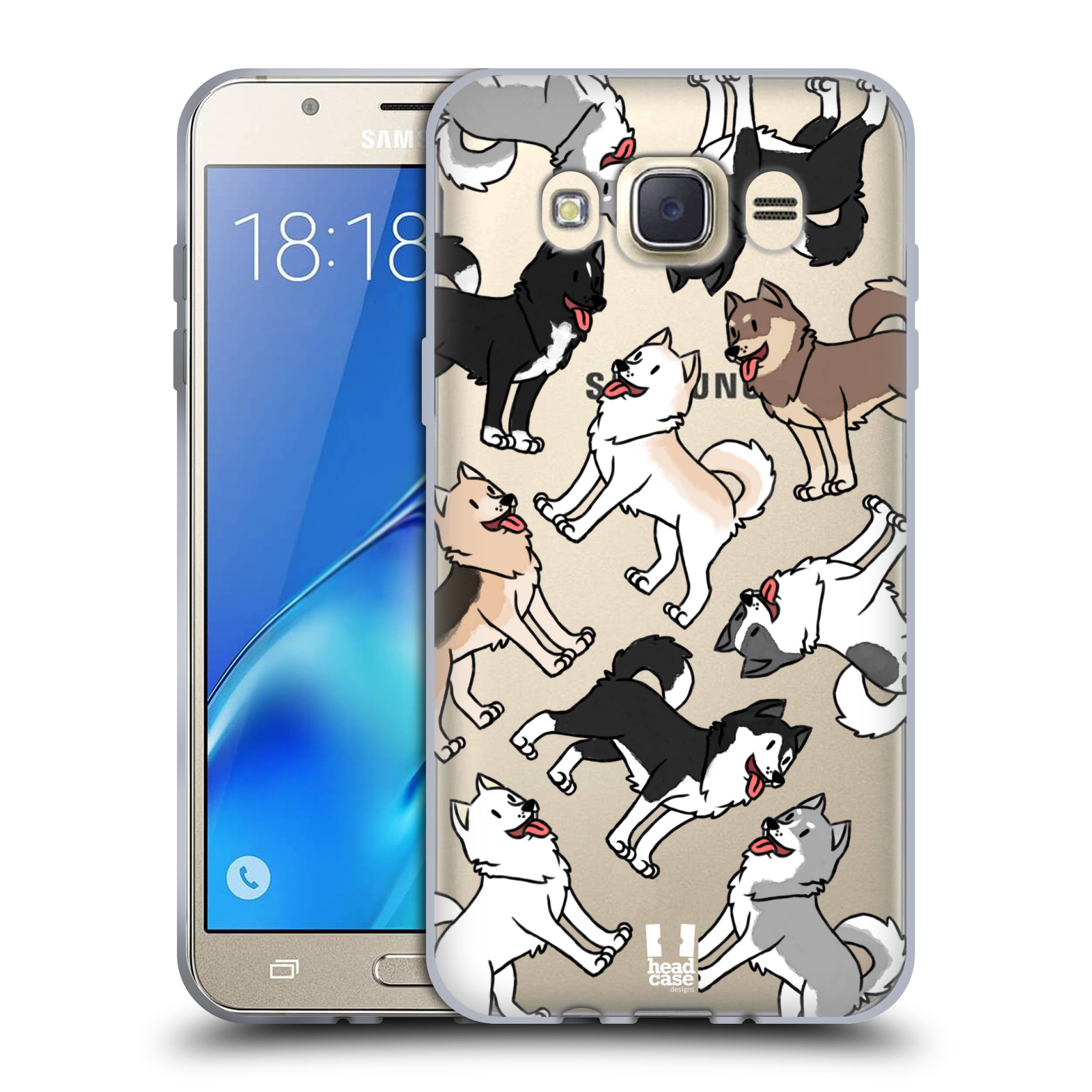 HEAD CASE silikonový obal na mobil Samsung Galaxy J7 2016 pejsek Sibiřský husky