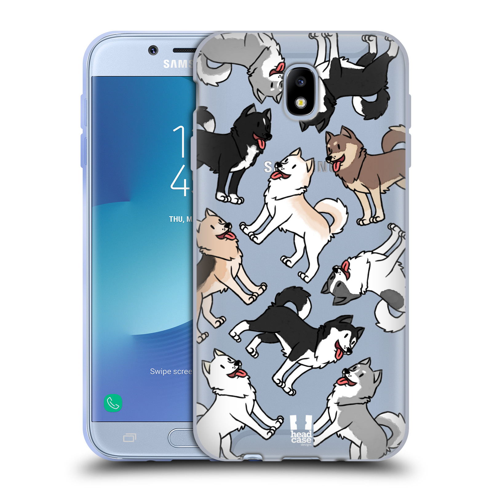 HEAD CASE silikonový obal na mobil Samsung Galaxy J7 2017 pejsek Sibiřský husky