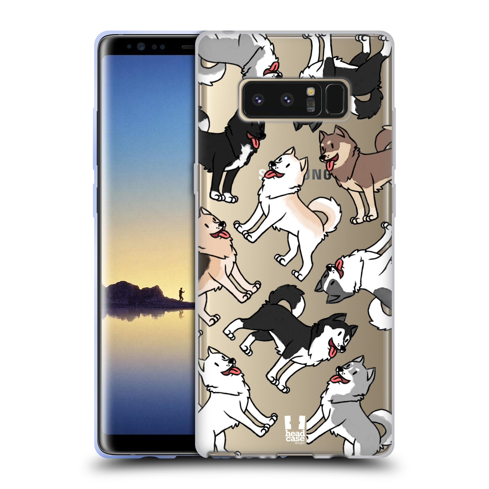 HEAD CASE silikonový obal na mobil Samsung Galaxy Note 8 pejsek Sibiřský husky