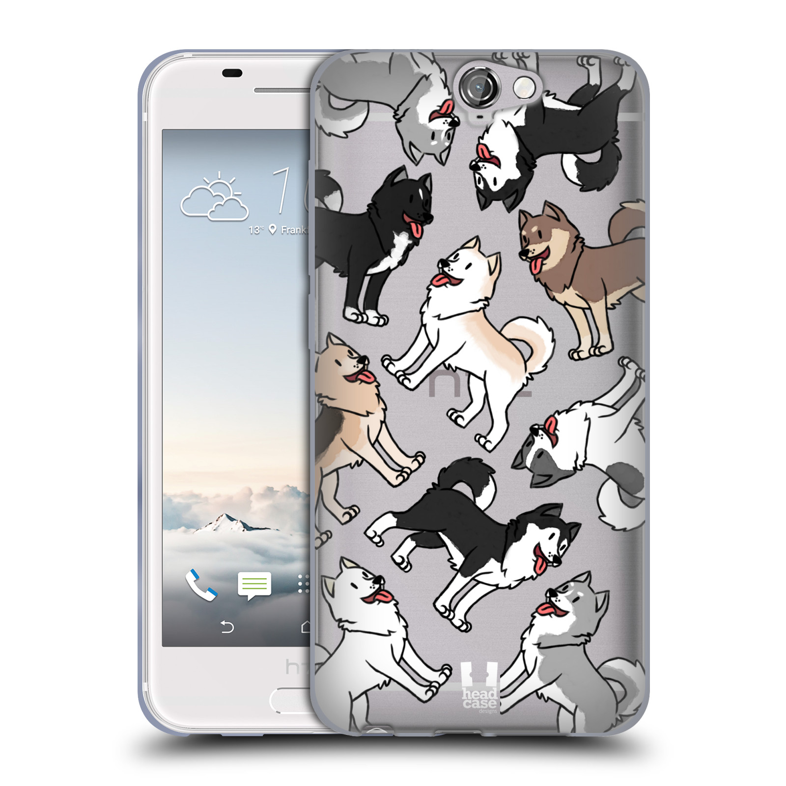 HEAD CASE silikonový obal na mobil HTC One A9 pejsek Sibiřský husky