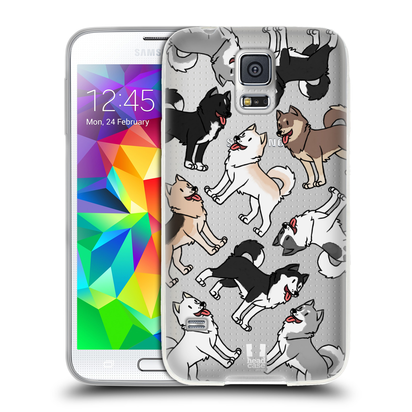 HEAD CASE silikonový obal na mobil Samsung Galaxy S5 pejsek Sibiřský husky
