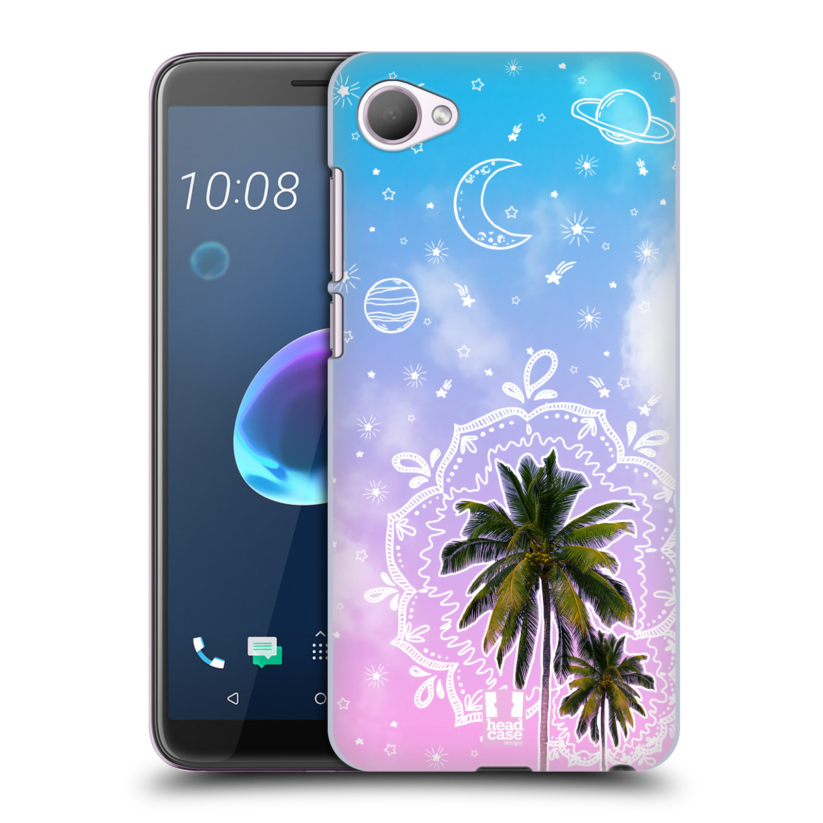 Pouzdro na mobil HTC Desire 12 / Desire 12 DUAL SIM - HEAD CASE - Mandala a palmy