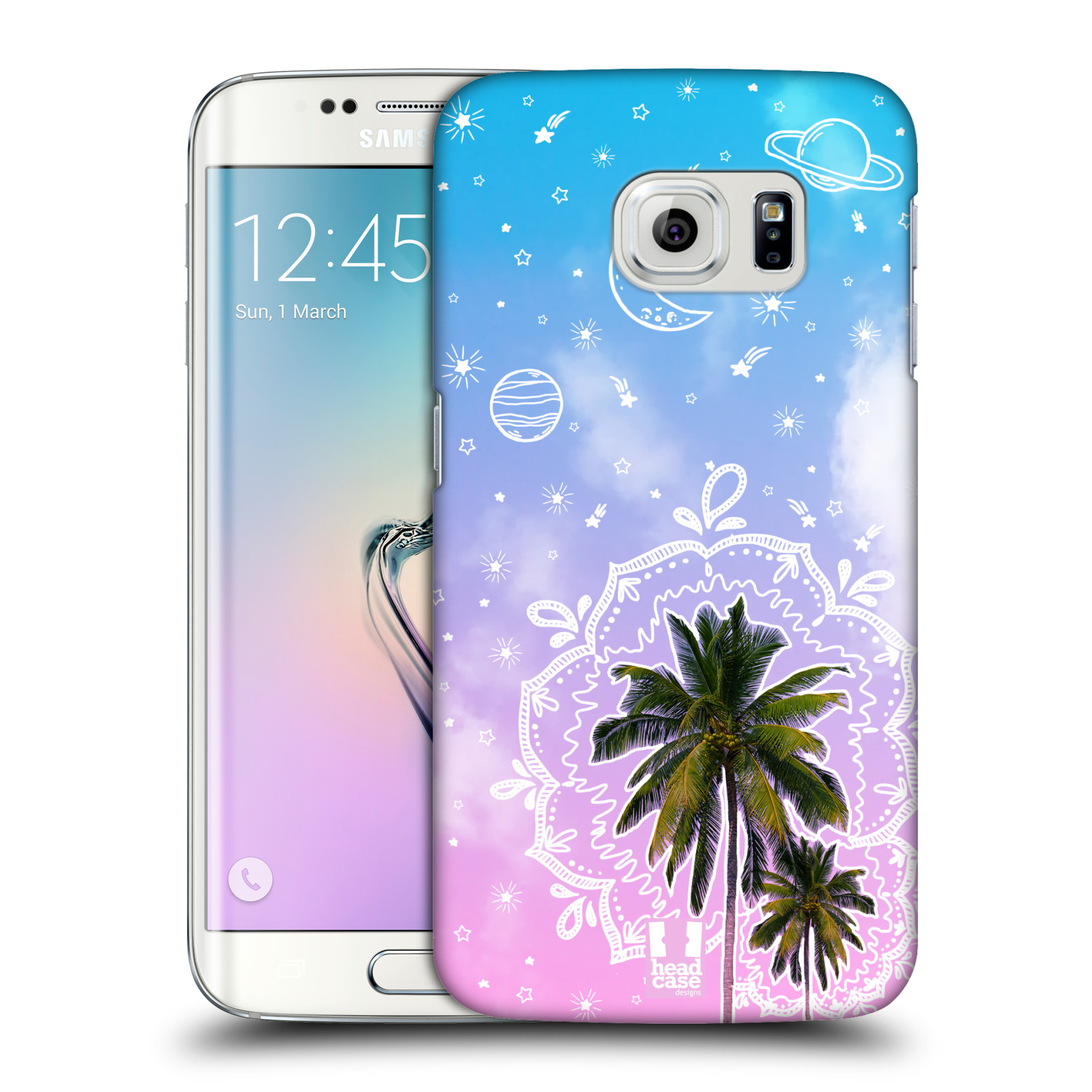 Pouzdro na mobil Samsung Galaxy S6 EDGE - HEAD CASE - Mandala a palmy