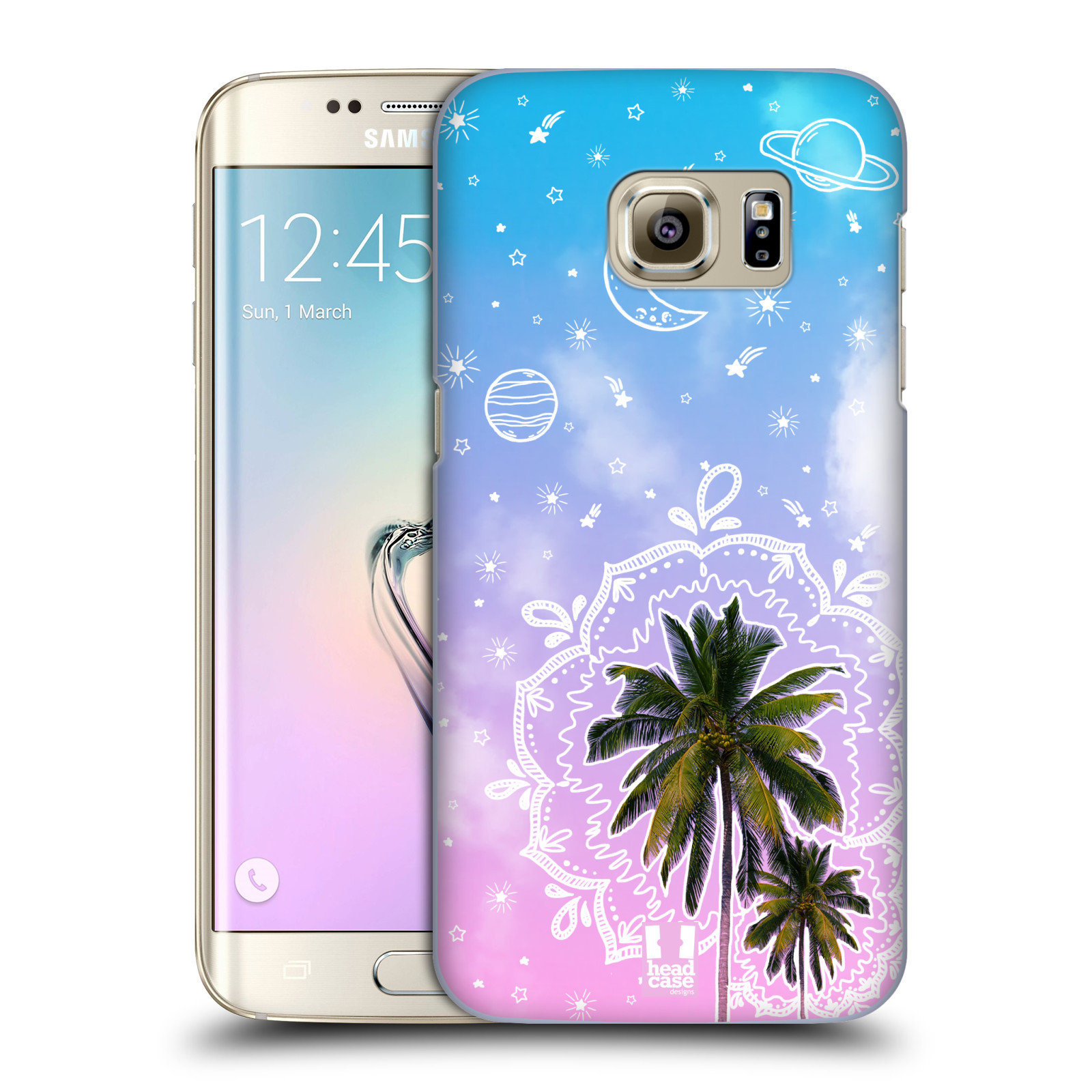 Pouzdro na mobil Samsung Galaxy S7 EDGE - HEAD CASE - Mandala a palmy