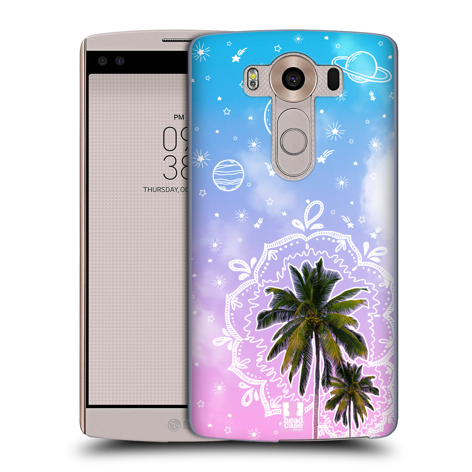 Pouzdro na mobil LG V10 - HEAD CASE - Mandala a palmy