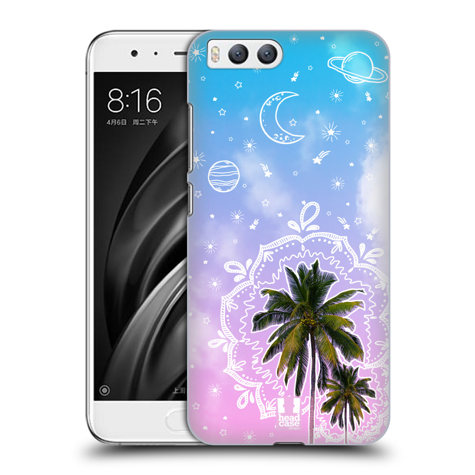 Pouzdro na mobil Xiaomi MI6 - HEAD CASE - Mandala a palmy