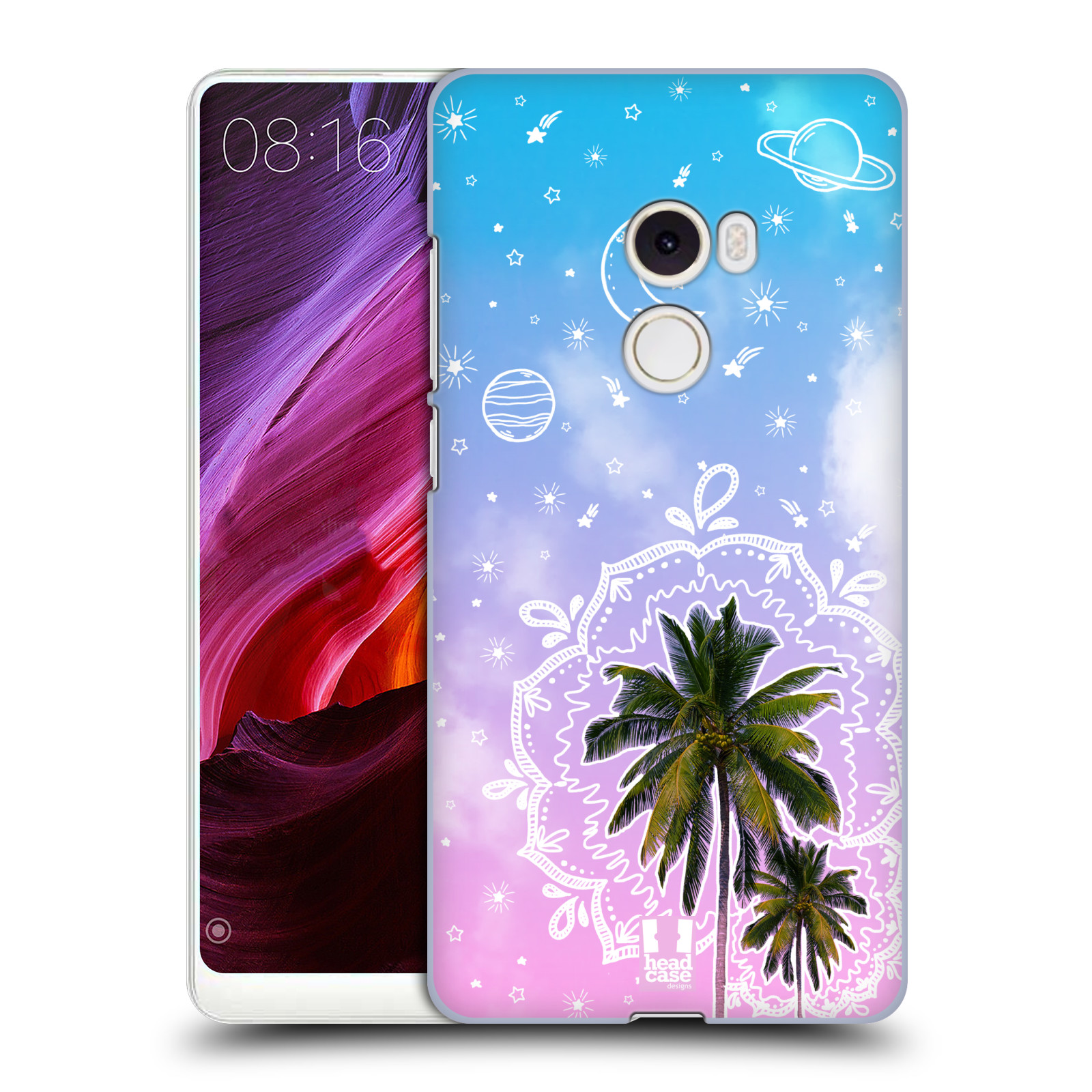 Pouzdro na mobil Xiaomi Mi Mix 2 - HEAD CASE - Mandala a palmy