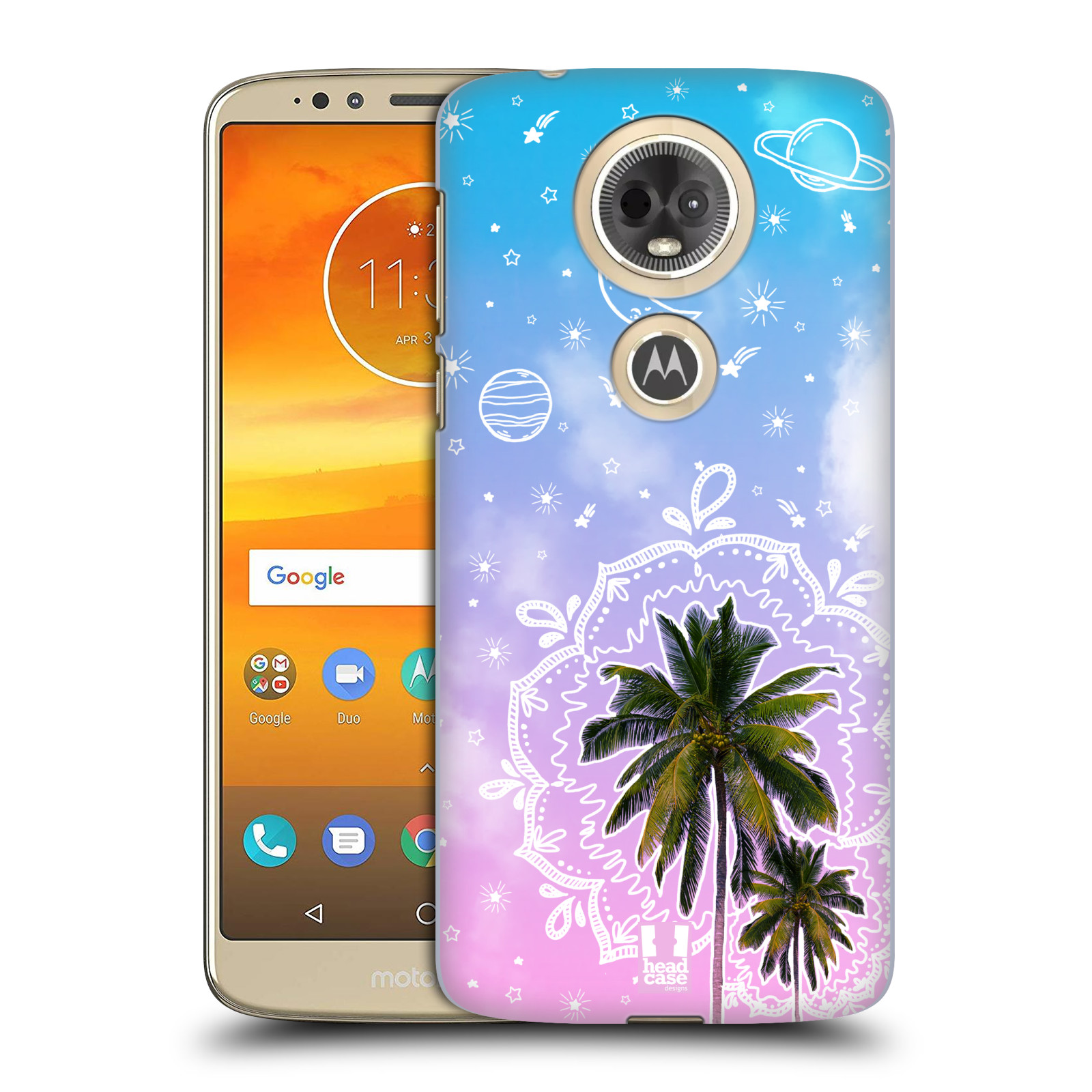 Pouzdro na mobil Motorola Moto E5 PLUS - HEAD CASE - Mandala a palmy