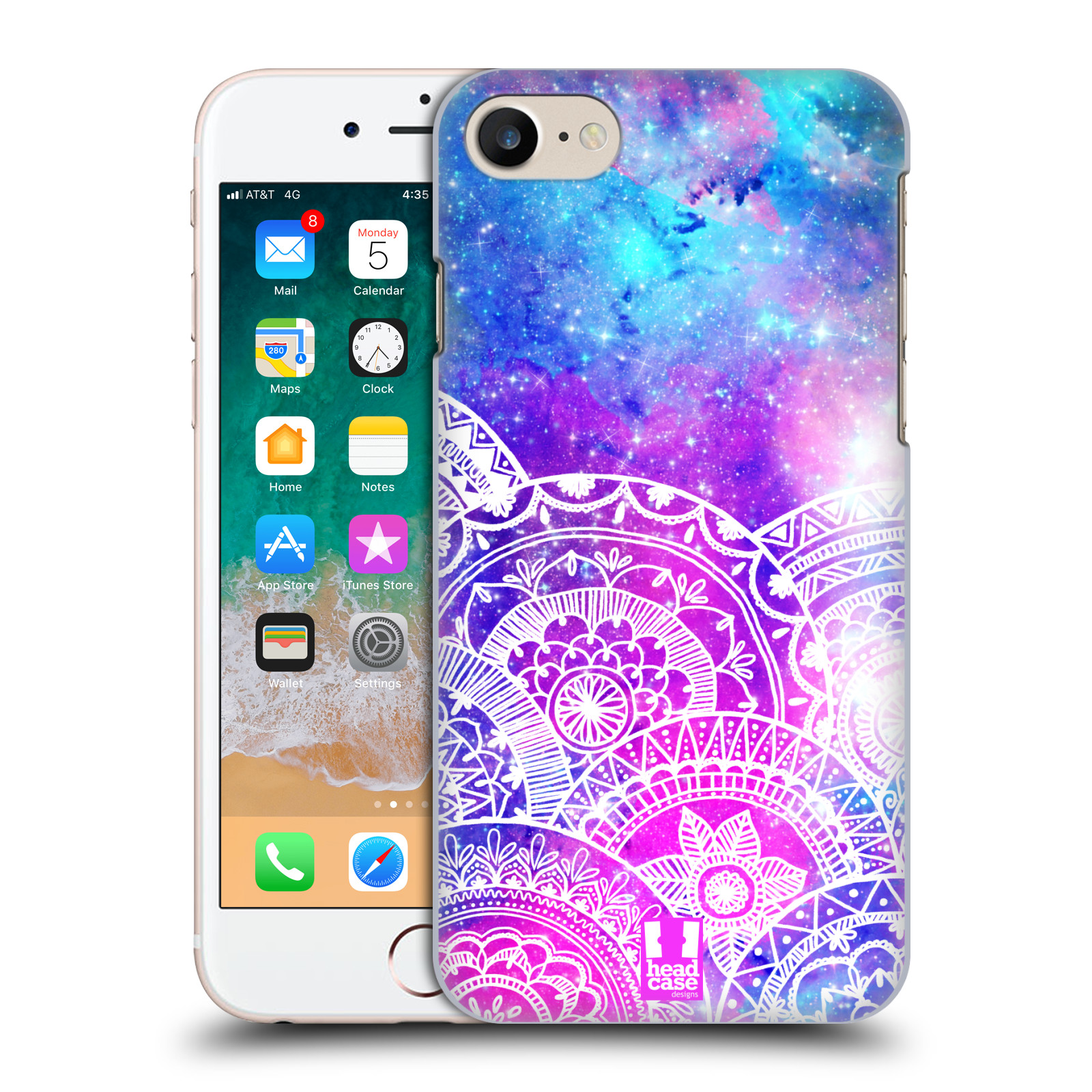Pouzdro na mobil Apple Iphone 7/8 - HEAD CASE - Mandala nekonečná galaxie