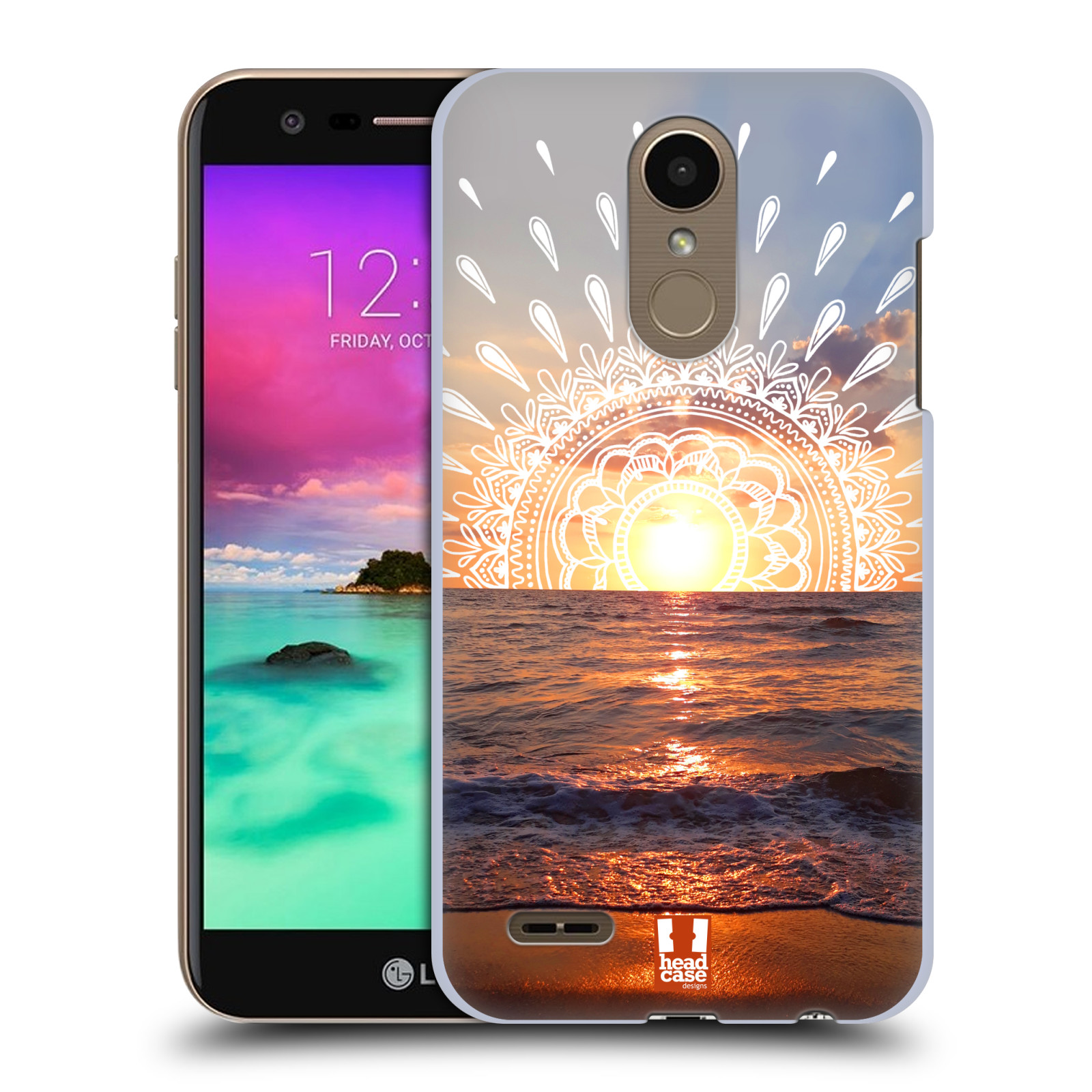 Pouzdro na mobil LG K10 2018 - HEAD CASE - doodle západ slunce