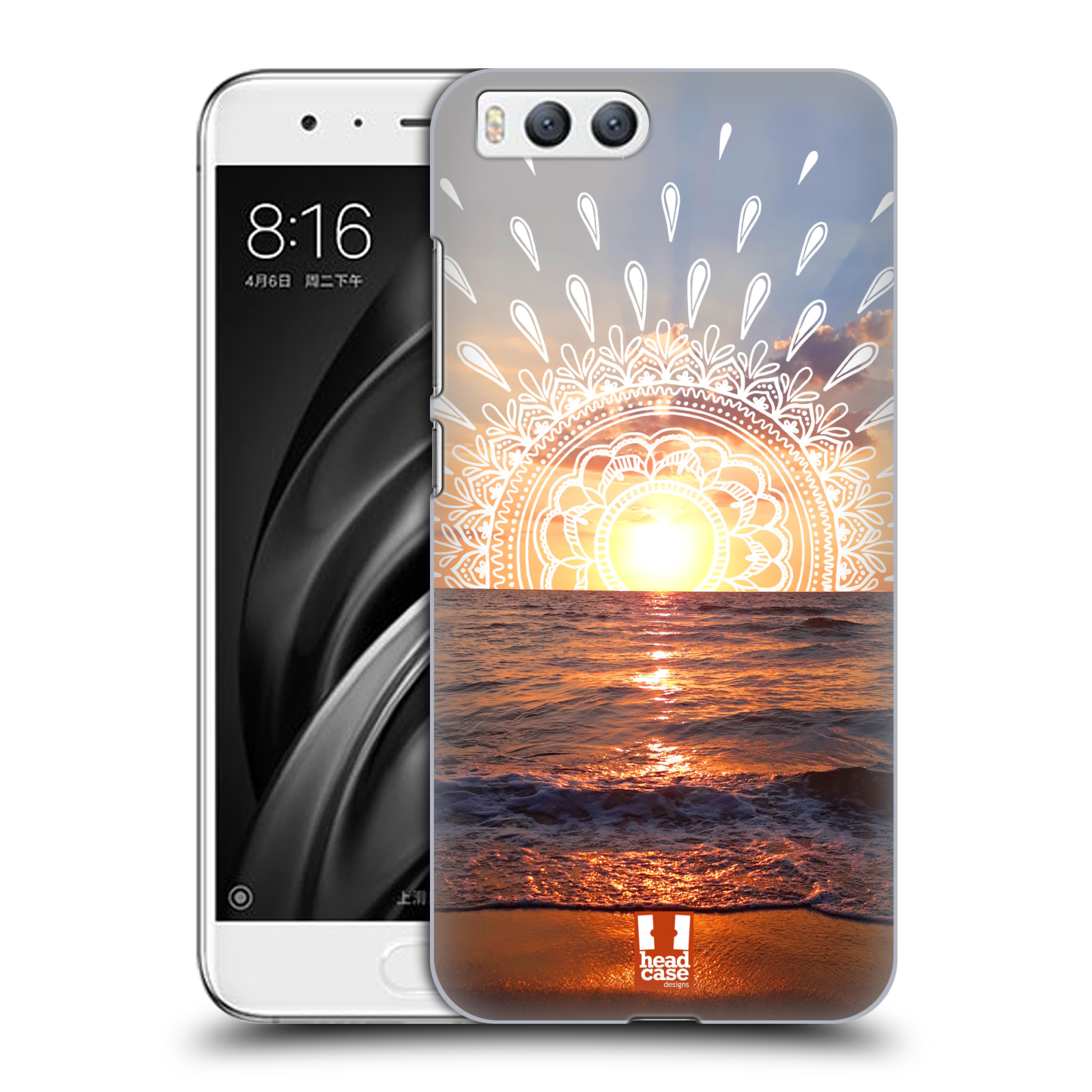 Pouzdro na mobil Xiaomi MI6 - HEAD CASE - doodle západ slunce