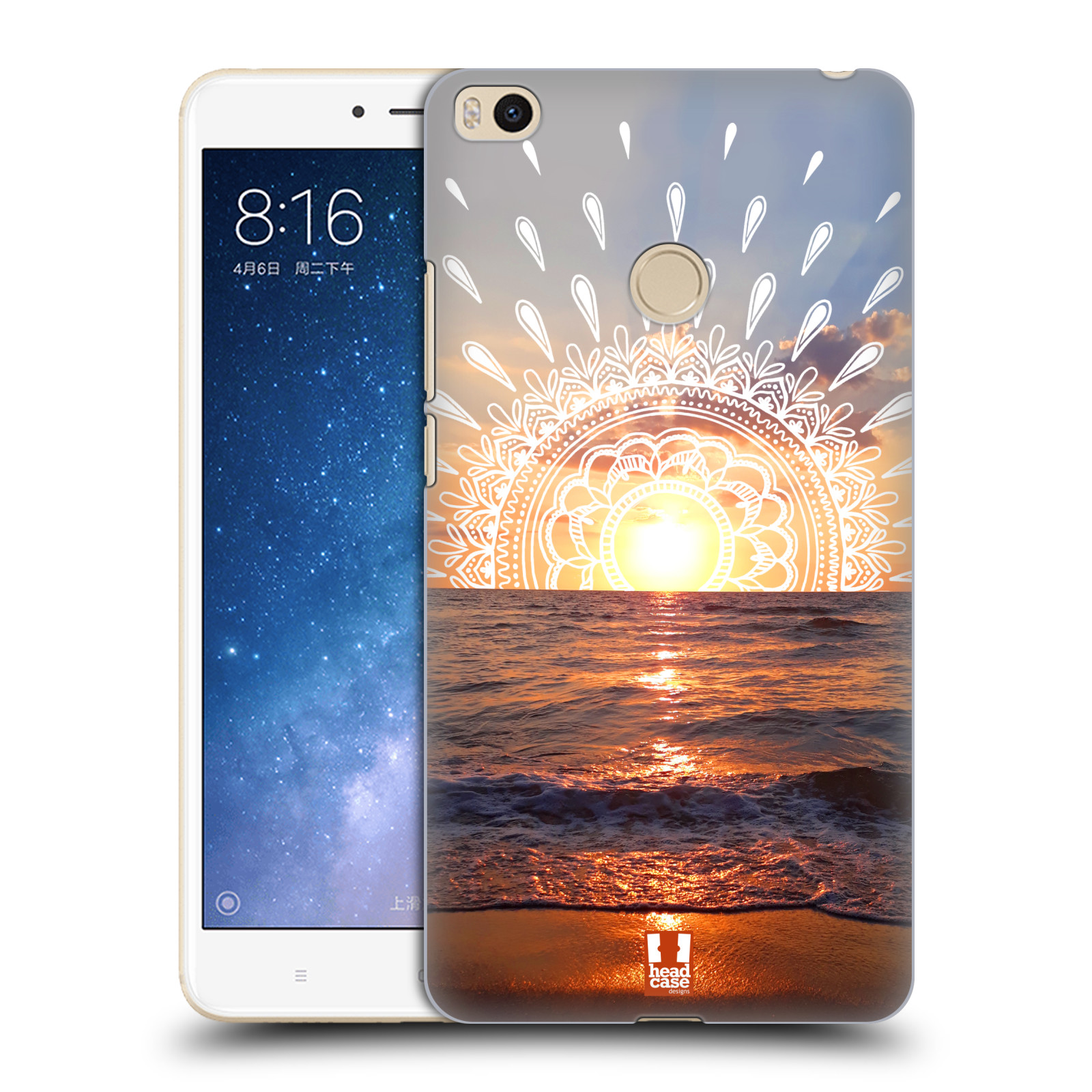 Pouzdro na mobil Xiaomi Mi Max 2 - HEAD CASE - doodle západ slunce