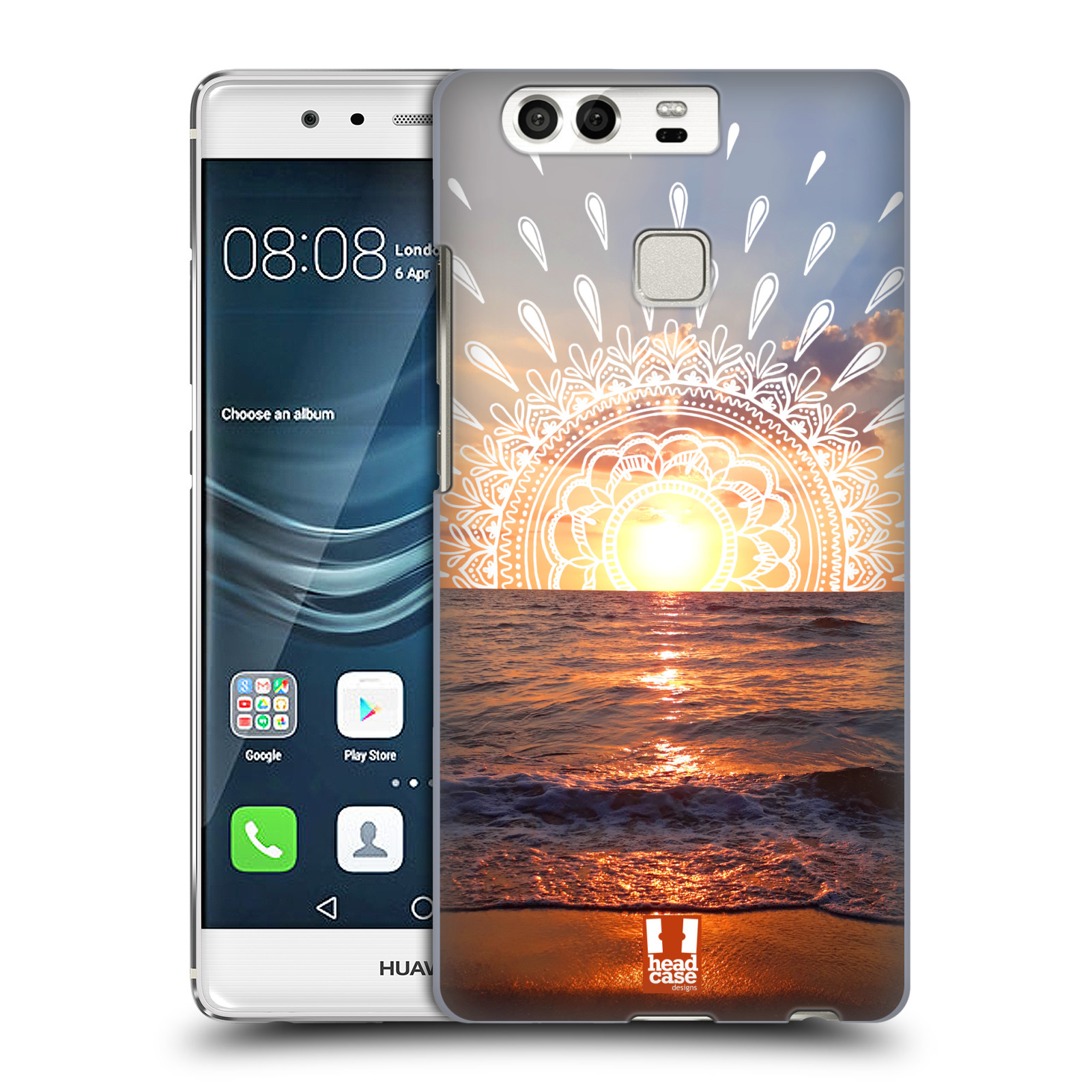 Pouzdro na mobil Huawei P9 / P9 DUAL SIM - HEAD CASE - doodle západ slunce