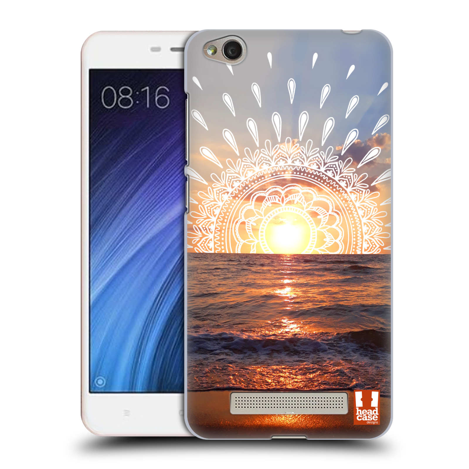 Pouzdro na mobil Xiaomi Redmi 4a - HEAD CASE - doodle západ slunce
