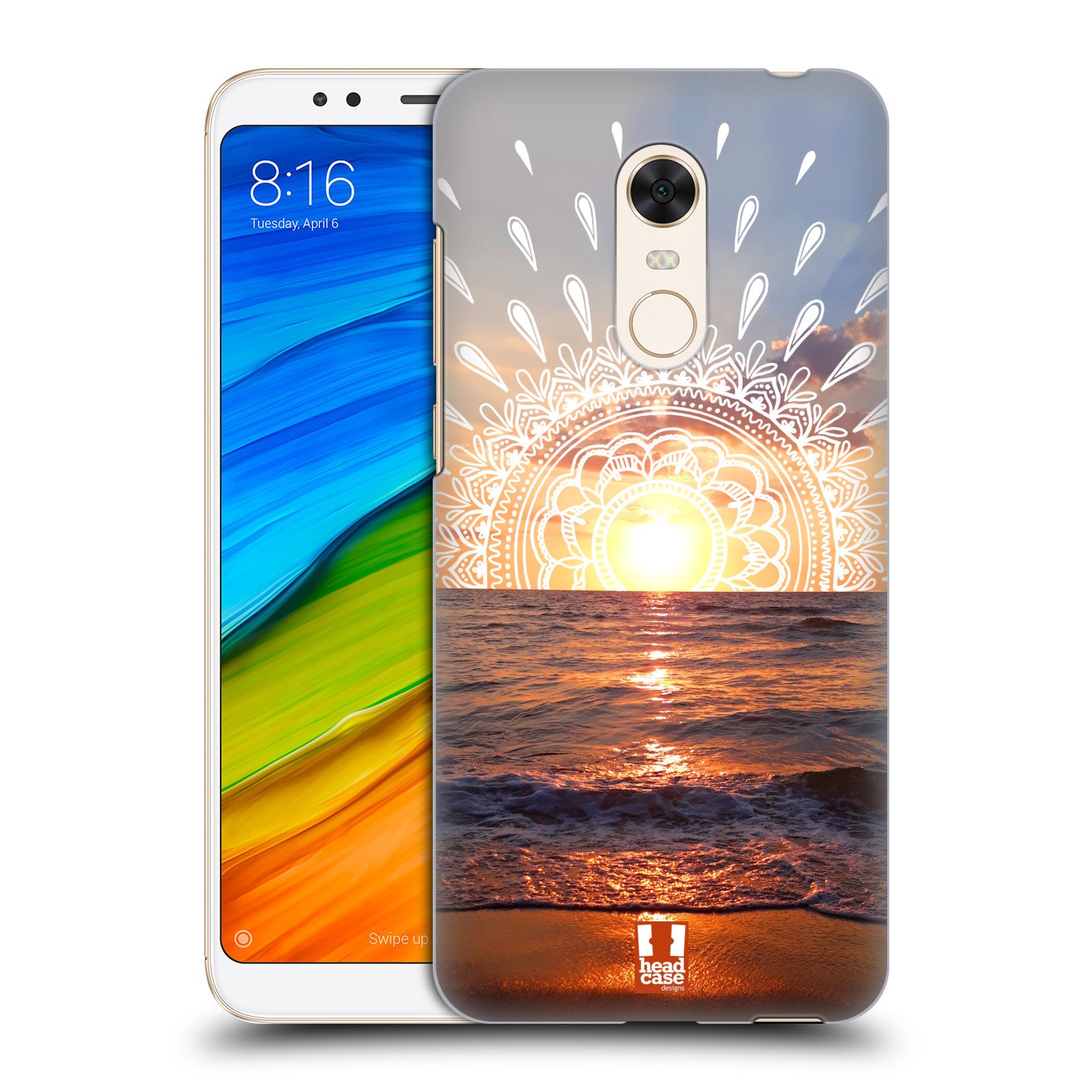 Pouzdro na mobil Xiaomi Redmi 5 PLUS (REDMI 5+) - HEAD CASE - doodle západ slunce