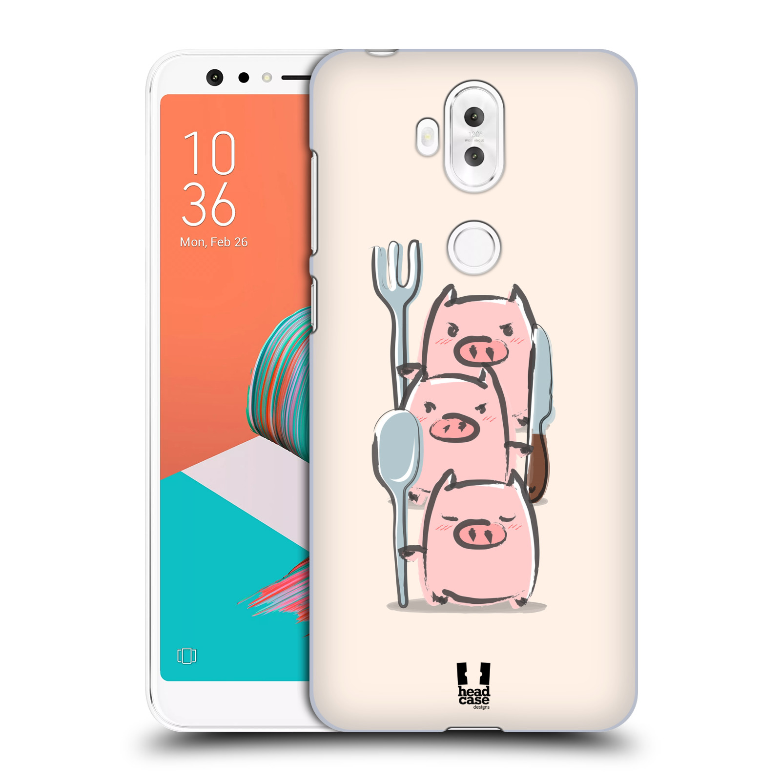HEAD CASE plastový obal na mobil Asus Zenfone 5 LITE ZC600KL vzor roztomilé růžové prasátko hladovci