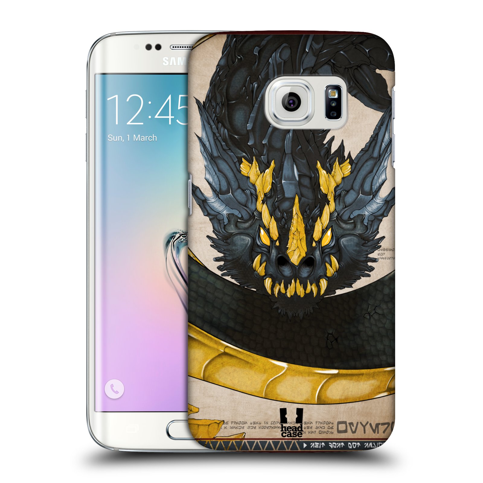 HEAD CASE plastový obal na mobil SAMSUNG Galaxy S6 EDGE (G9250, G925, G925F) vzor Kreslení Draci okřídlený ještěr WYVERN