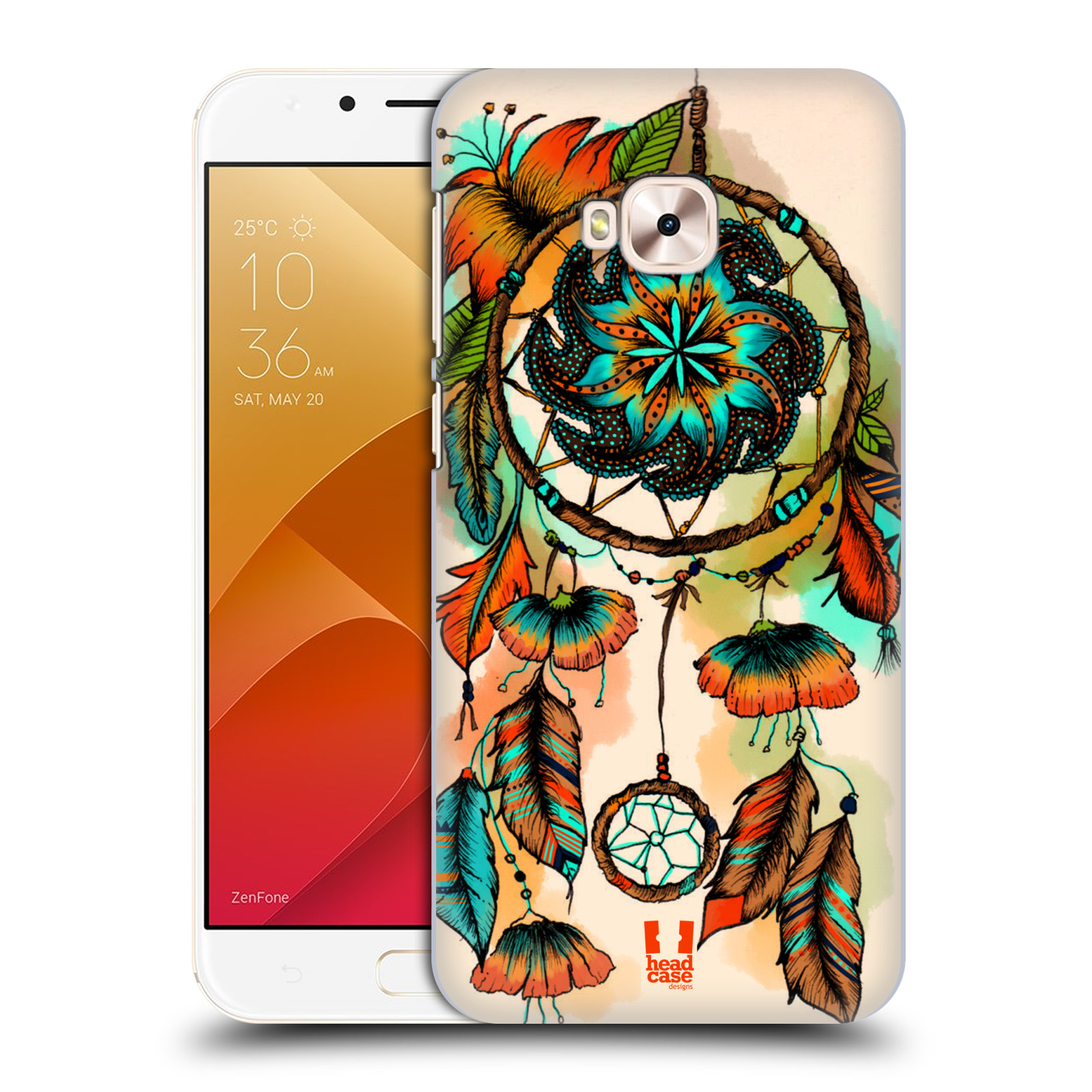 HEAD CASE plastový obal na mobil Asus Zenfone 4 Selfie Pro ZD552KL vzor Květy lapač snů merňka oranžová
