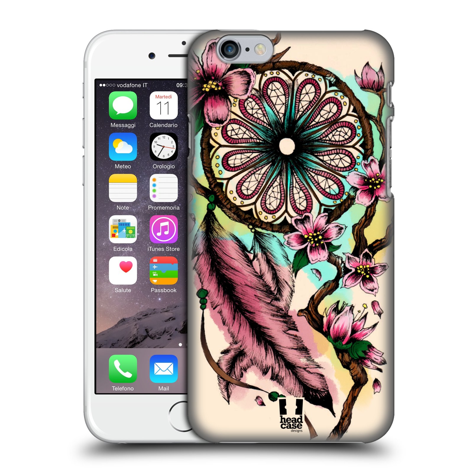 Plastové pouzdro pro mobil Apple Iphone 6/6S vzor Květy lapač snů růžová