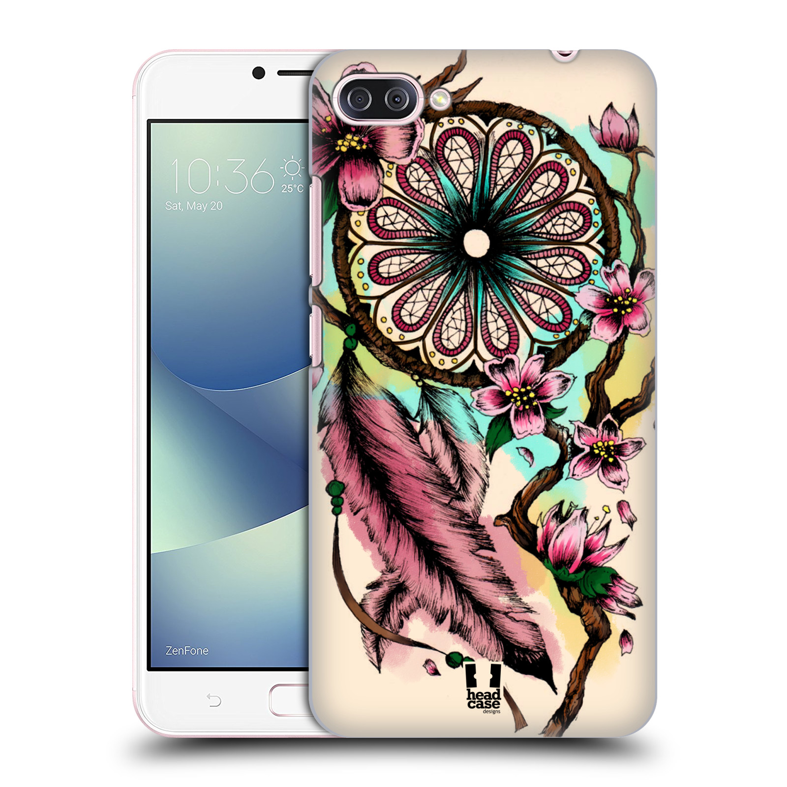 HEAD CASE plastový obal na mobil Asus Zenfone 4 MAX ZC554KL vzor Květy lapač snů růžová