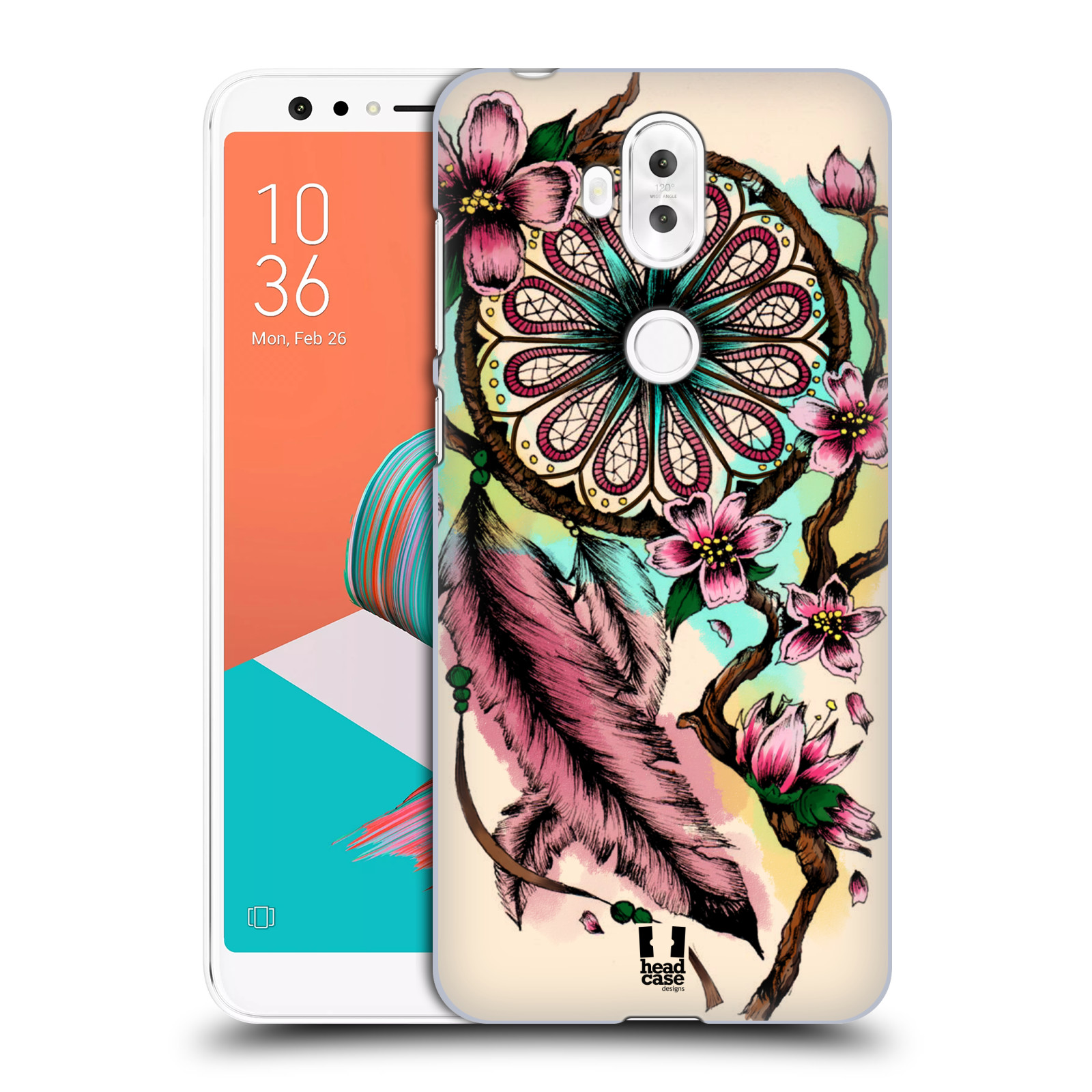 HEAD CASE plastový obal na mobil Asus Zenfone 5 LITE ZC600KL vzor Květy lapač snů růžová