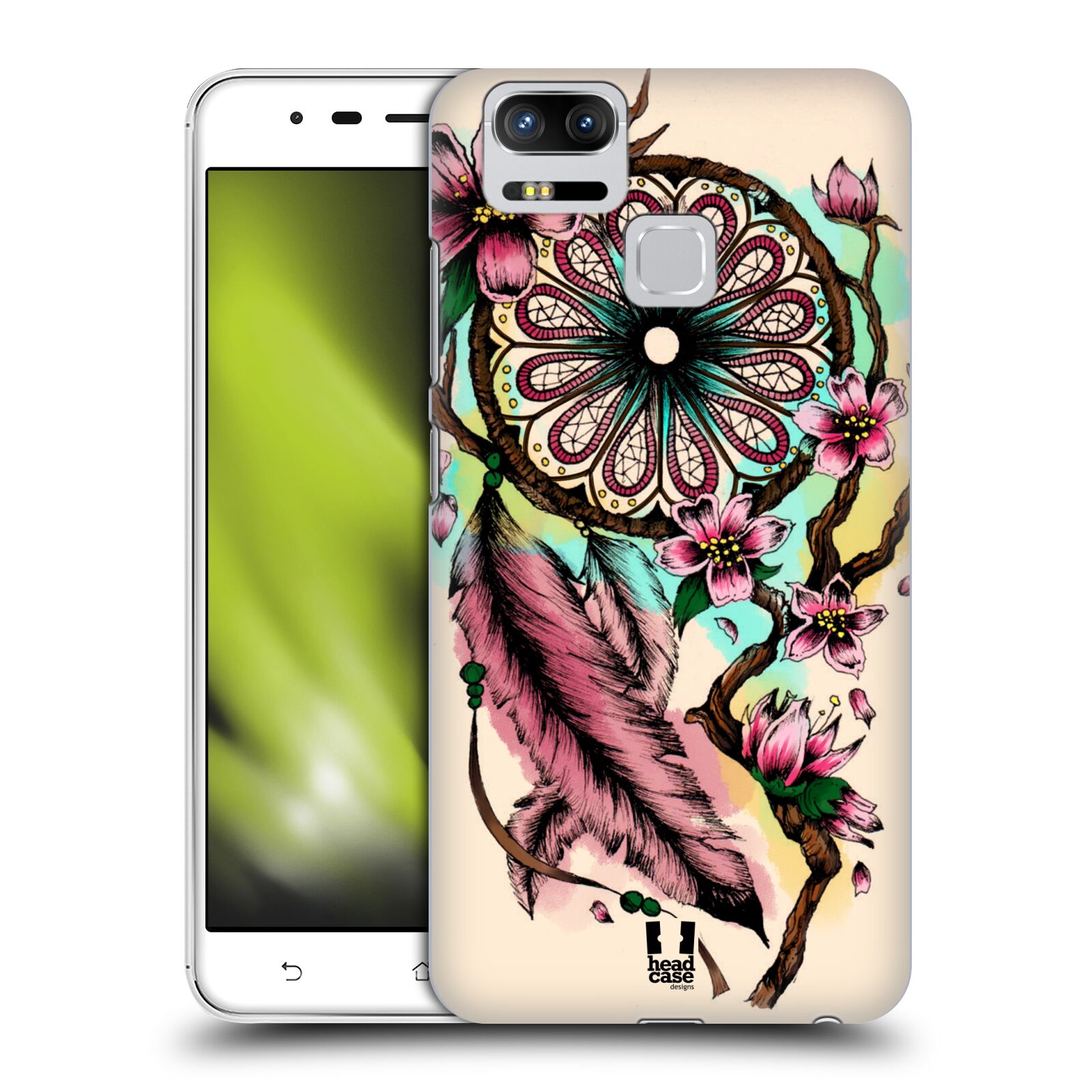 HEAD CASE plastový obal na mobil Asus Zenfone 3 Zoom ZE553KL vzor Květy lapač snů růžová